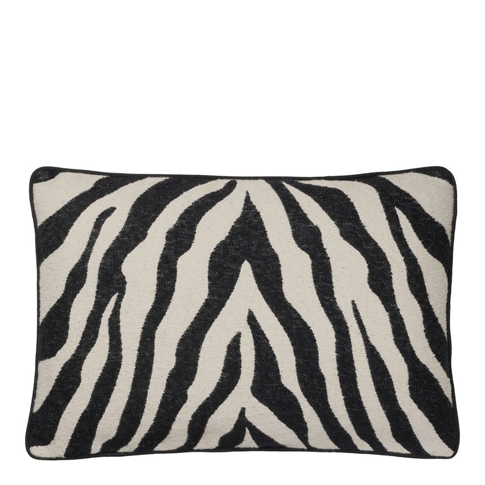 Broste Copenhagen Zebra Tyynynpäällinen 40x60 cm Black/Light Beige