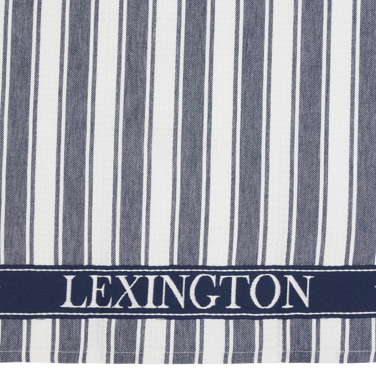 Lexington Icons kjøkkenhåndkle stripet vaffelstruktur 70x50 cm dress blå/hvit