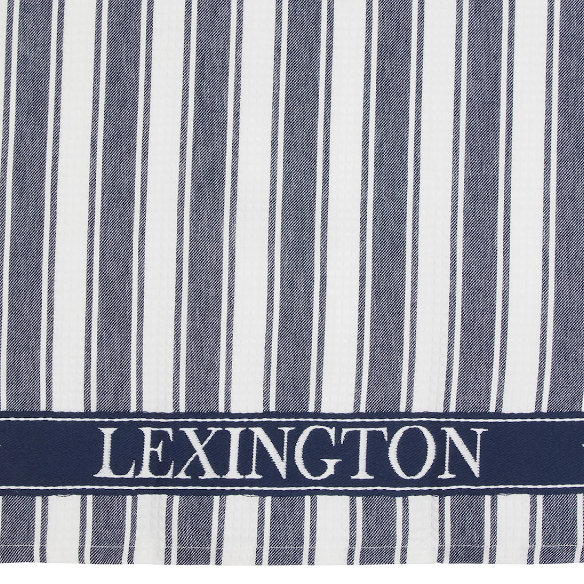 Lexington Icons kökshandduk randig våffelstruktur 70×50 cm dress blue/white