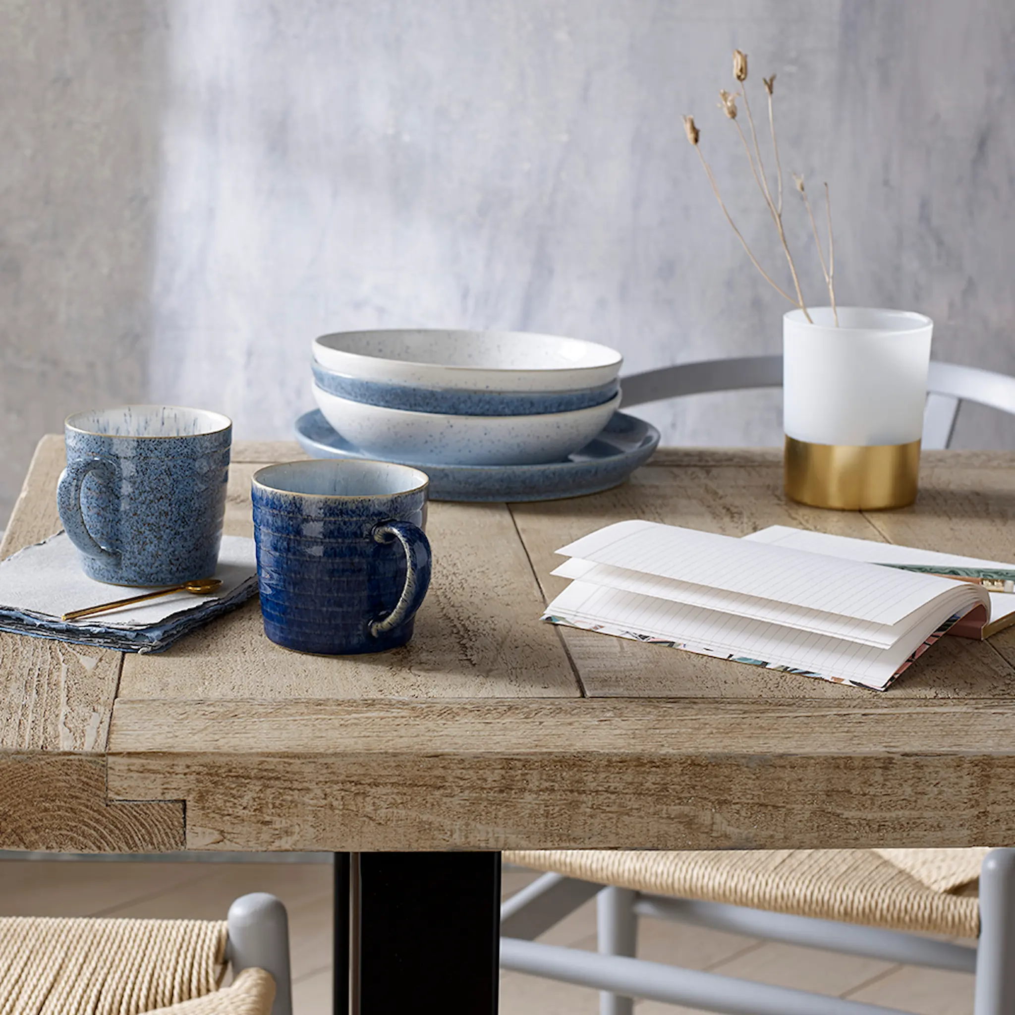 Denby Studio Blue Skål 22 cm Vit