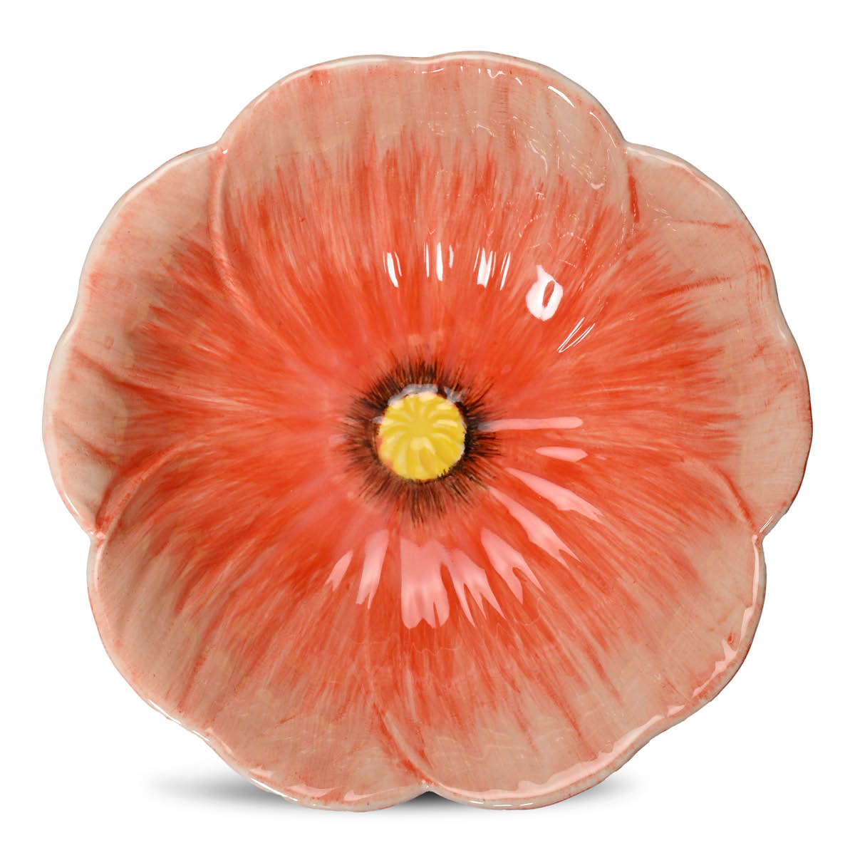 ByOn Poppy vallmo skål M 18x6,5 cm röd