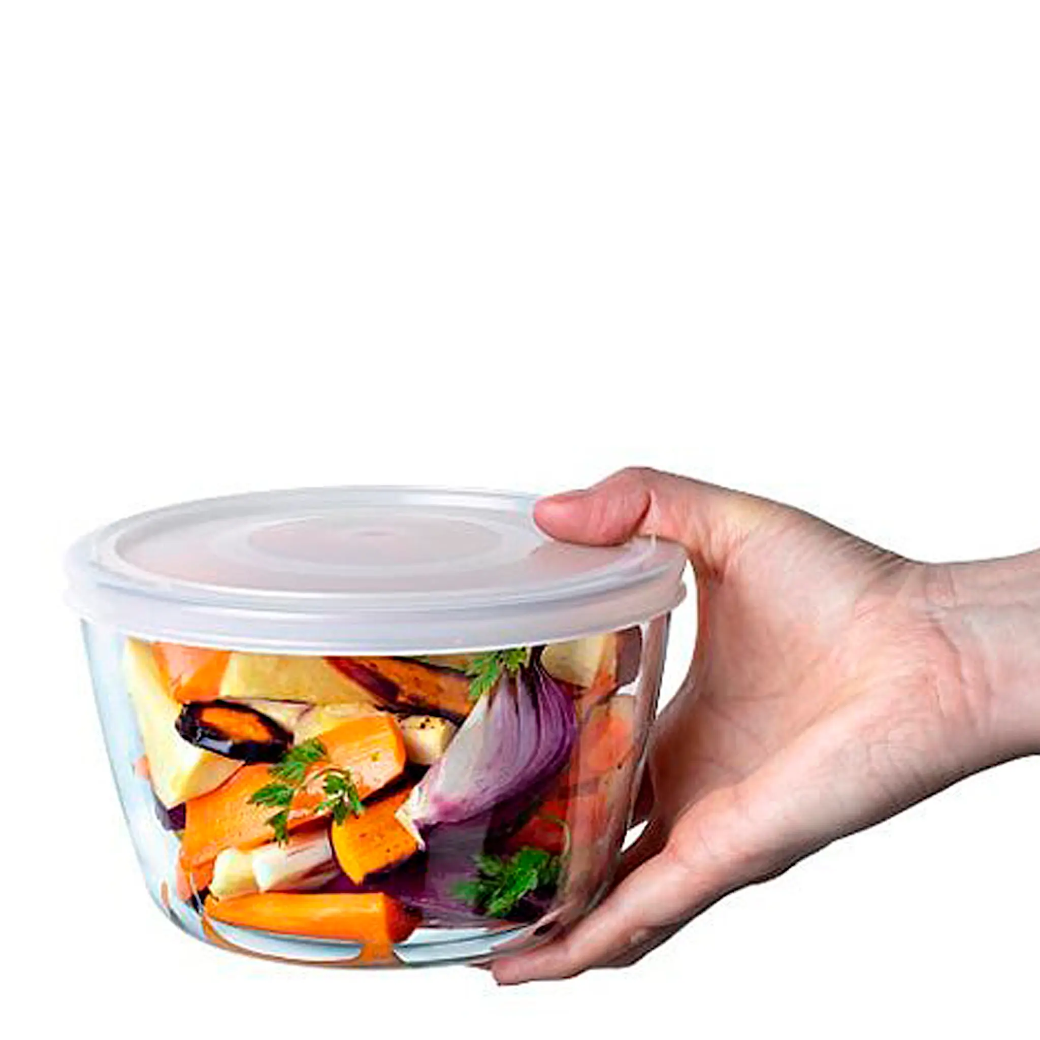 Pyrex Cook & Freeze Glasskål med Lock 1,6 L Klar