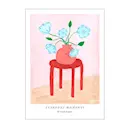 Camilla Bergqvist poster 50x70 cm red stool
