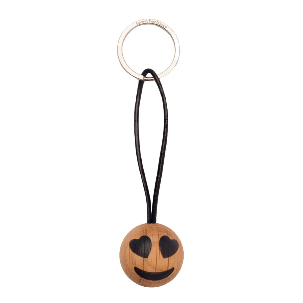 Emoji Nøkkelring 3 cm Heart Eyes