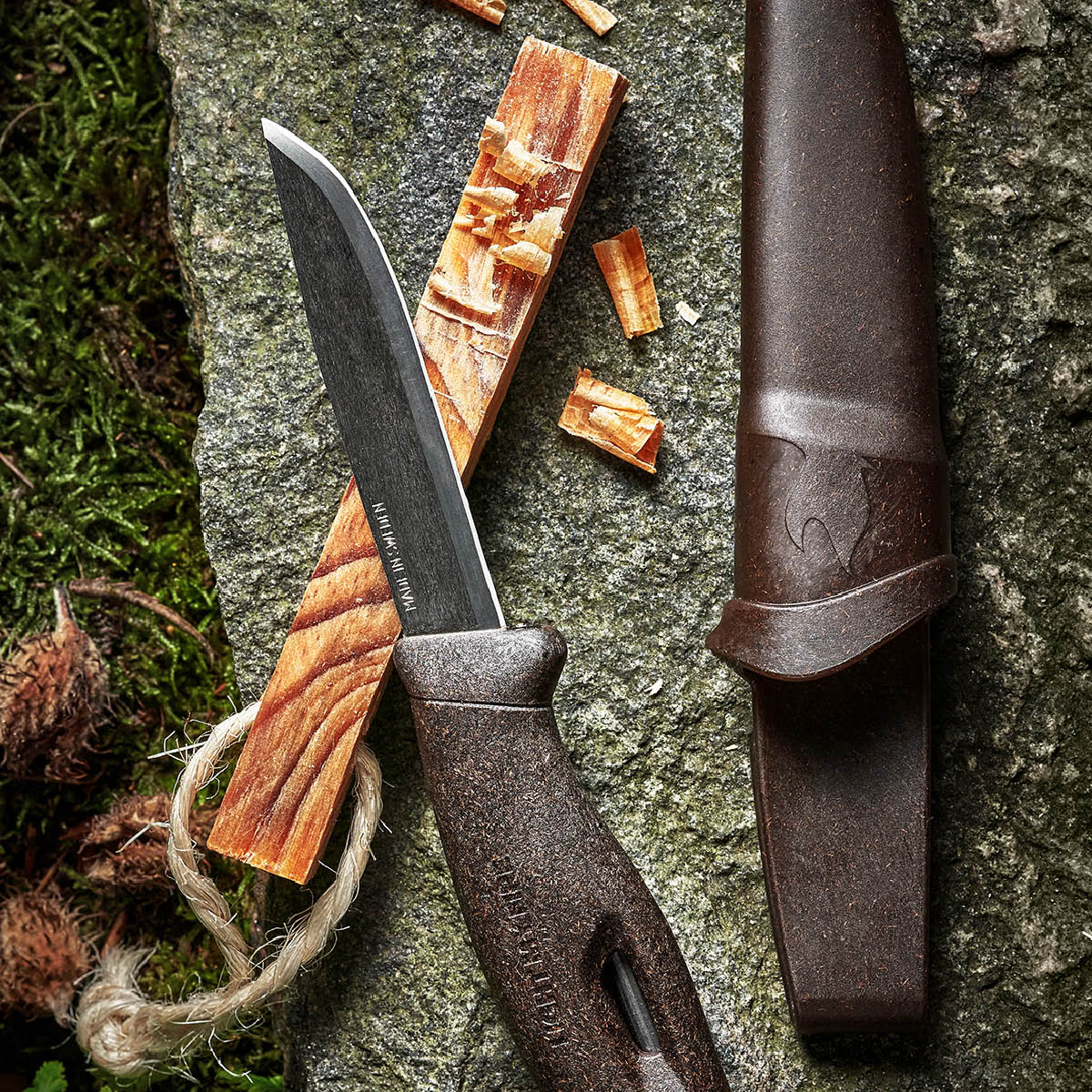 Light My Fire Swedish FireKnife 2in1 kniv med tennstål 22 cm cocoshell