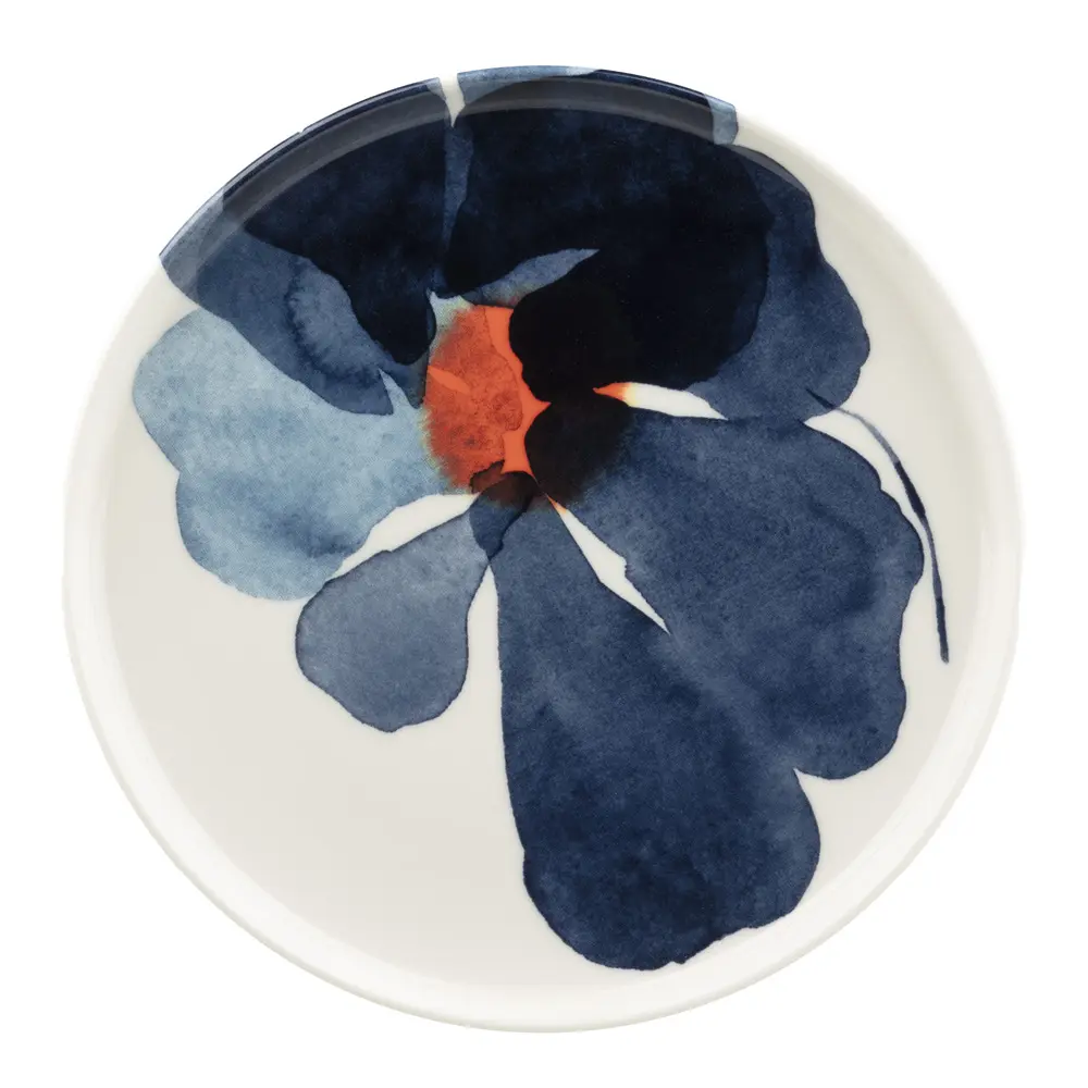 Oiva Valssi Lautanen 20 cm Valkoinen/Sininen/Oranssi