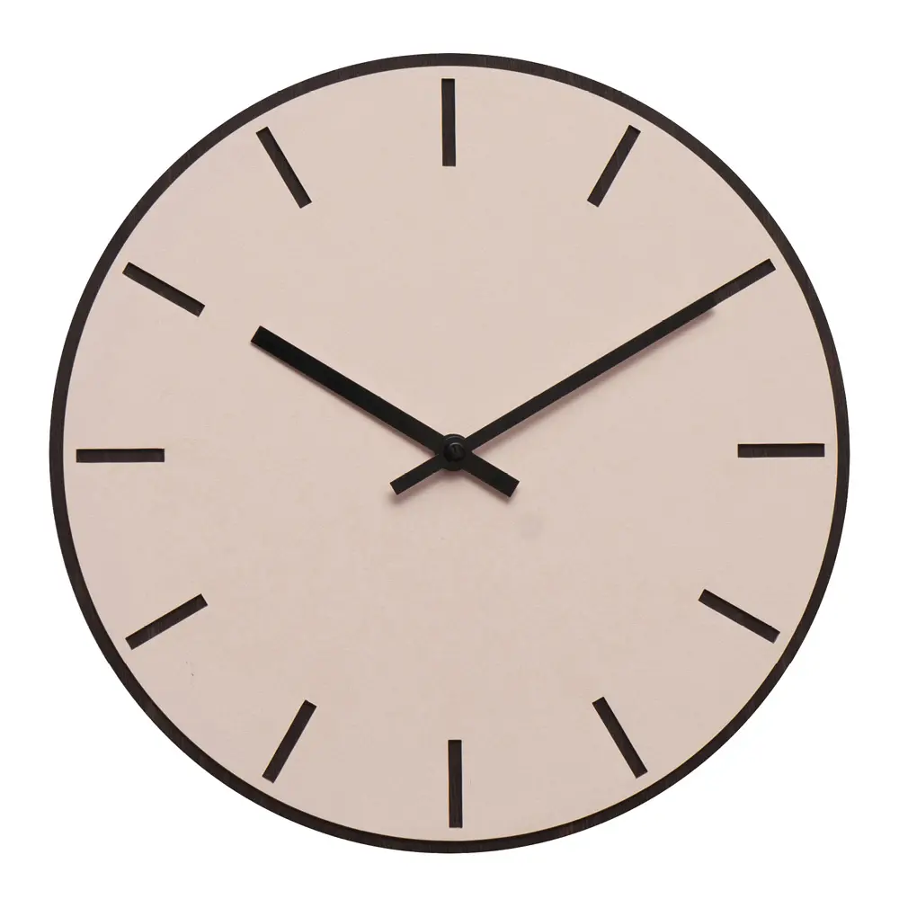 Dark Oak Powder Seinäkello 28 cm Vaaleanpunainen/Musta