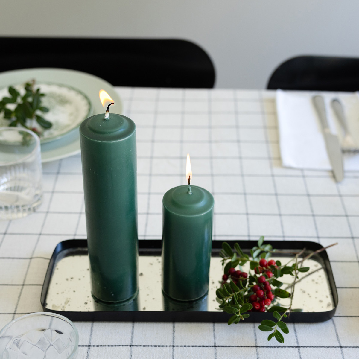 Liljeholmens Gilleljus Pöytäkynttilä 20 cm Vihreä