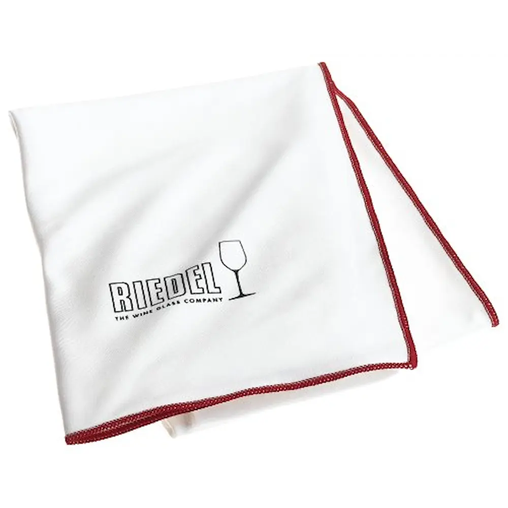 Mikrofiberhåndkle hvit/rød