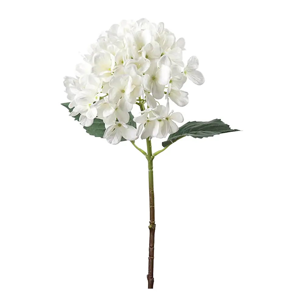 Hortensia keinotekoinen leikkokukka 48 cm valkoinen