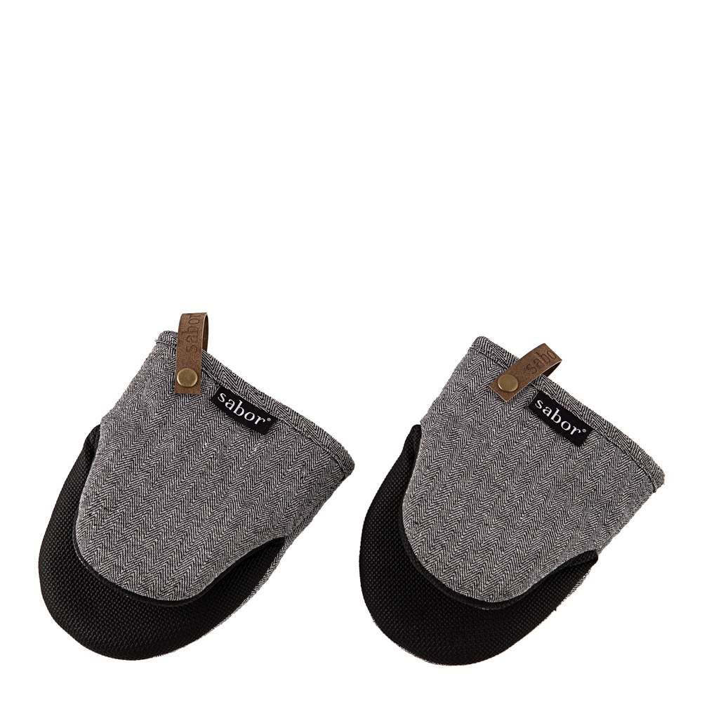 Sabor - Home Patakinnas 2 kpl Harmaa/Musta