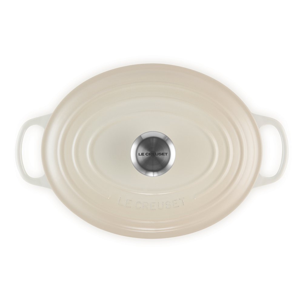 Le Creuset Signature Gjutjärnsgryta oval 27 cm 4,1 L meringue