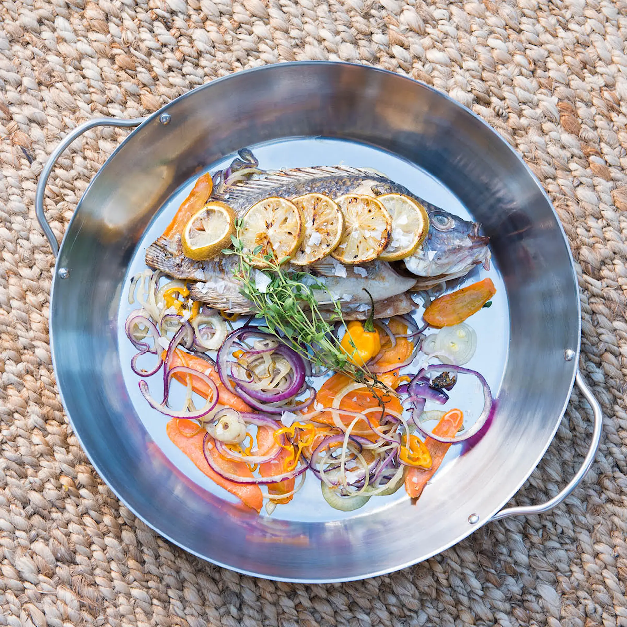 Mustang Multigrill paellapanna rostfritt stål 36 cm