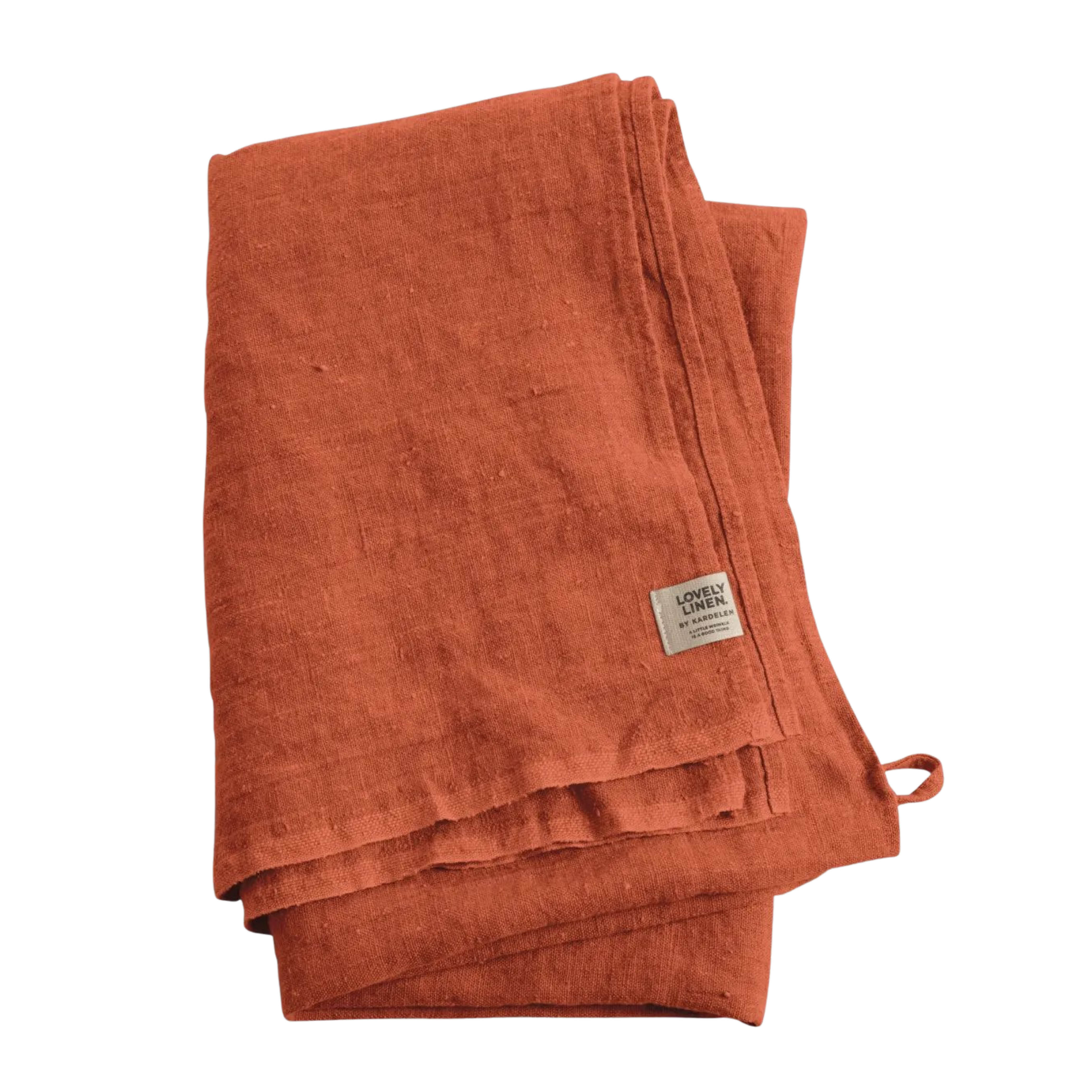Lovely Linen Lovely Hamam badehåndkle lin 90x145 cm Cayenne