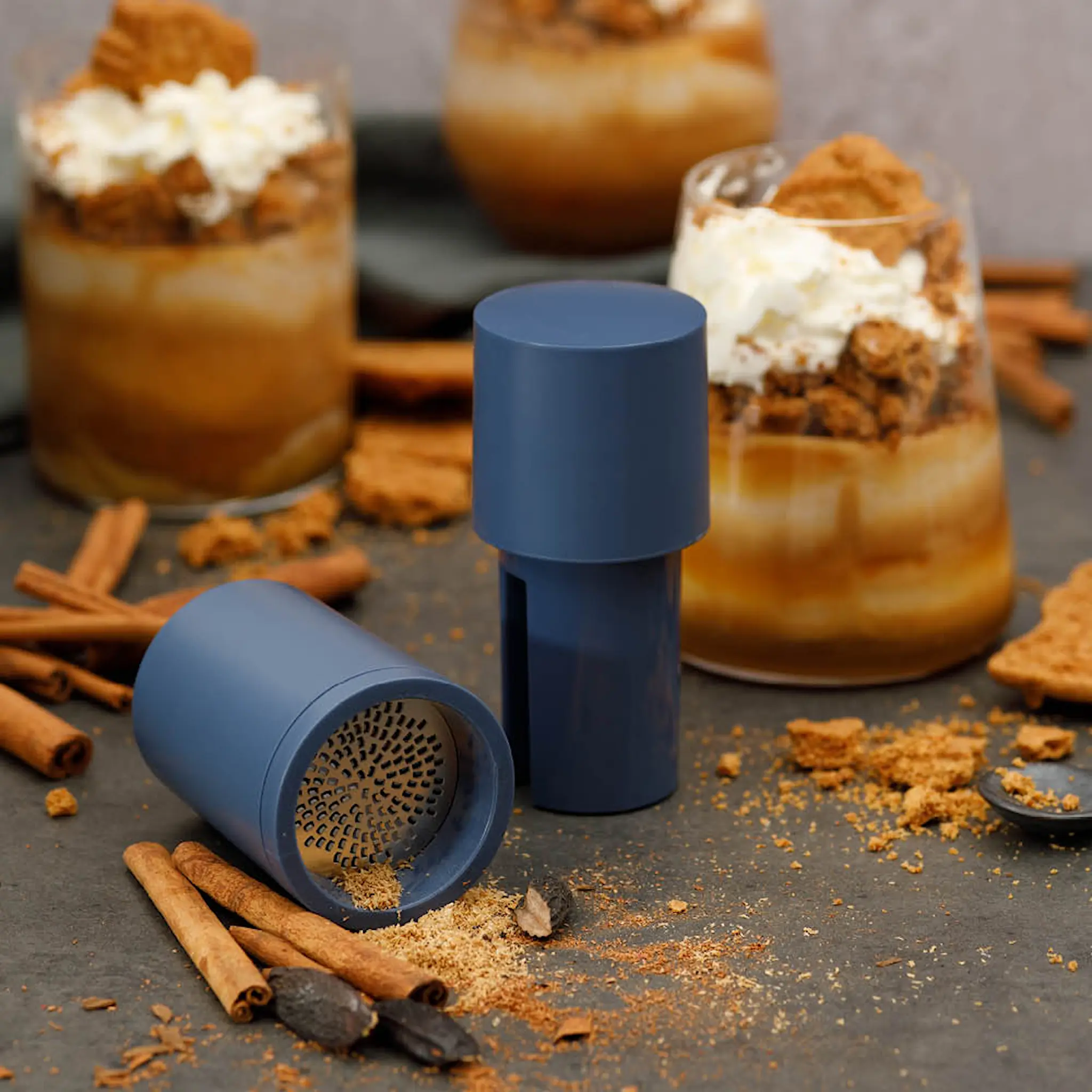 Microplane Spice Mill kryddkvarn 12 cm denim blue