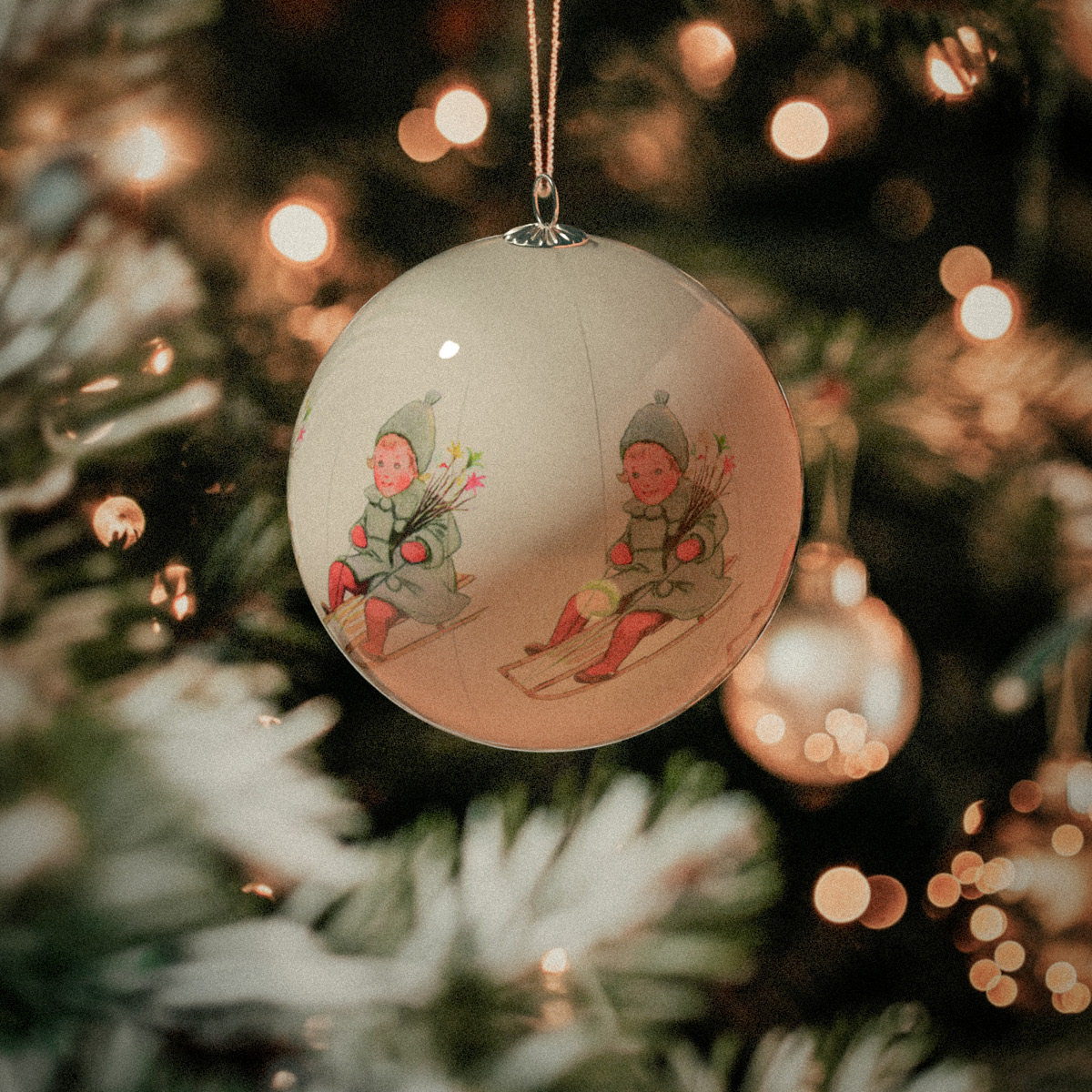 Design House Stockholm Elsa Beskow Julkulor Farbror Blå/Kälke 3-pack