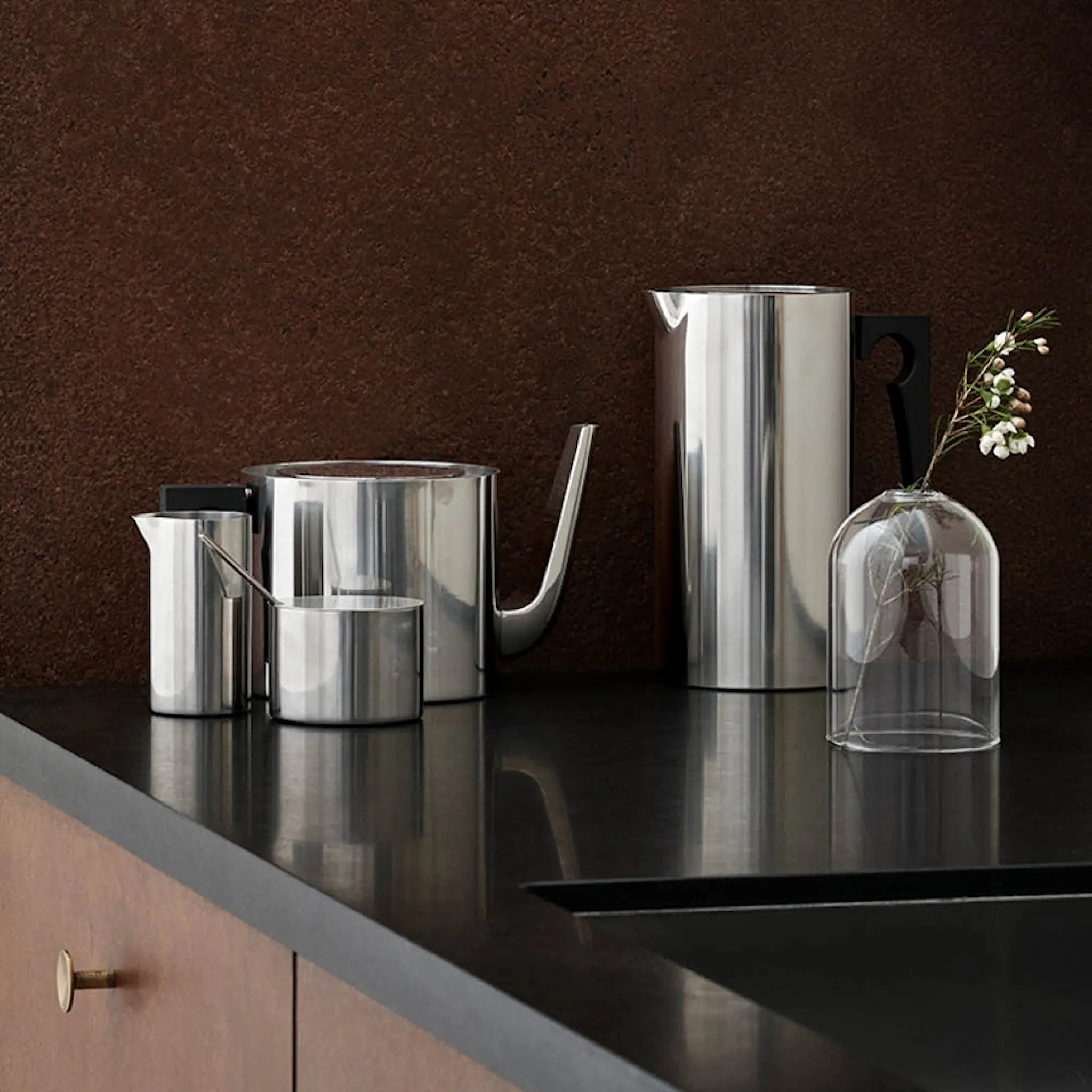 Stelton Arne Jacobsen sockerskål 20 cl stål