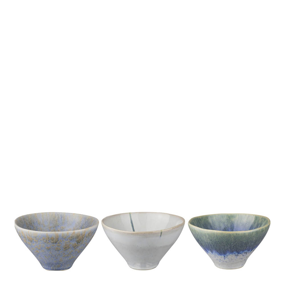 Mette Ditmer Elements skål 3-pack 6,5x12 cm blå