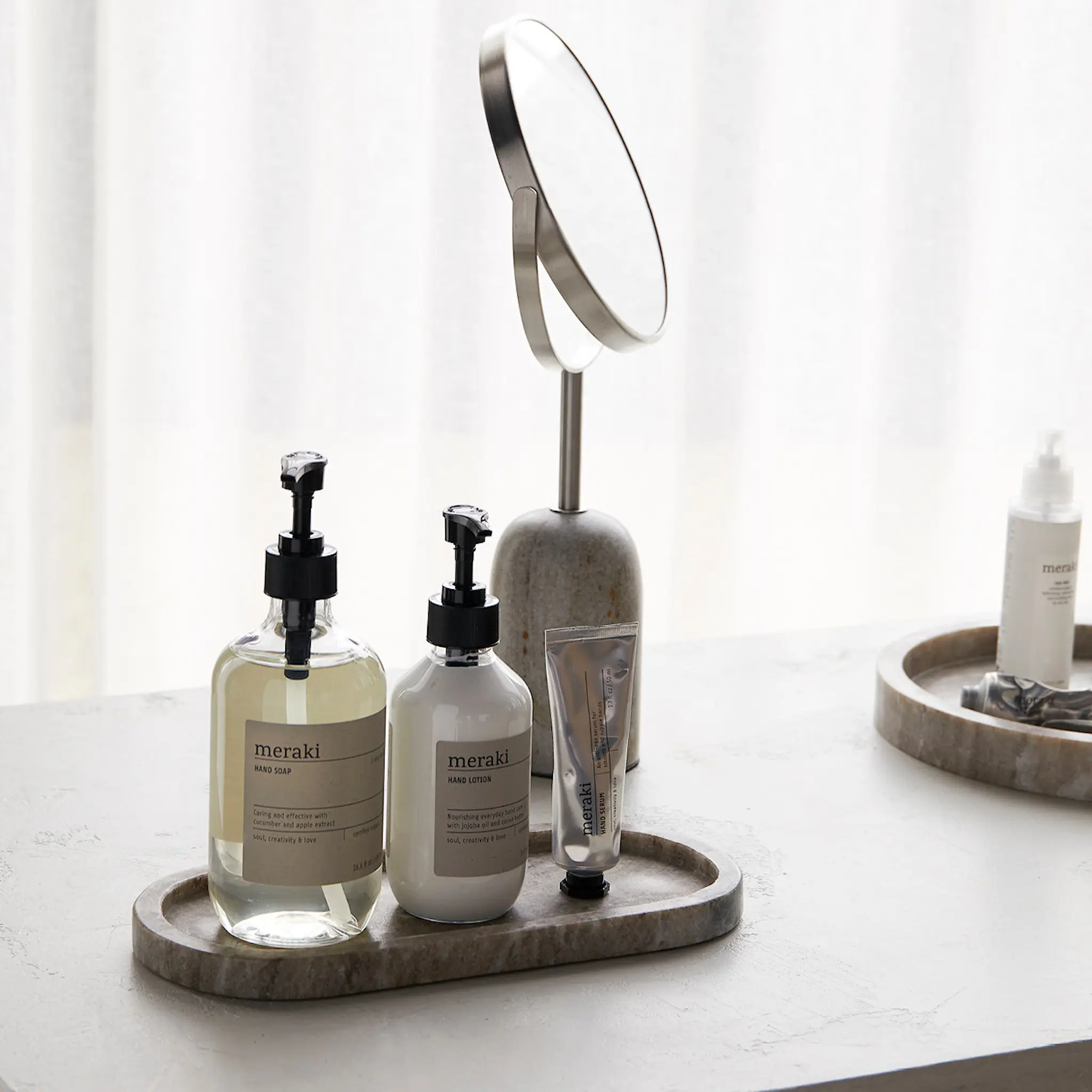 Meraki Marmoritarjotin 28 cm Beige