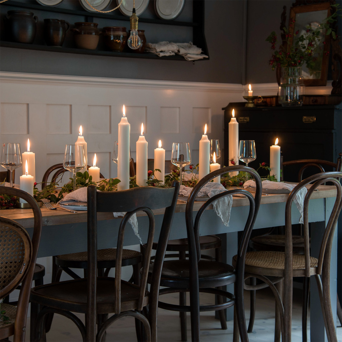 Liljeholmens Gilleljus Pöytäkynttilä 12 cm Valkoinen