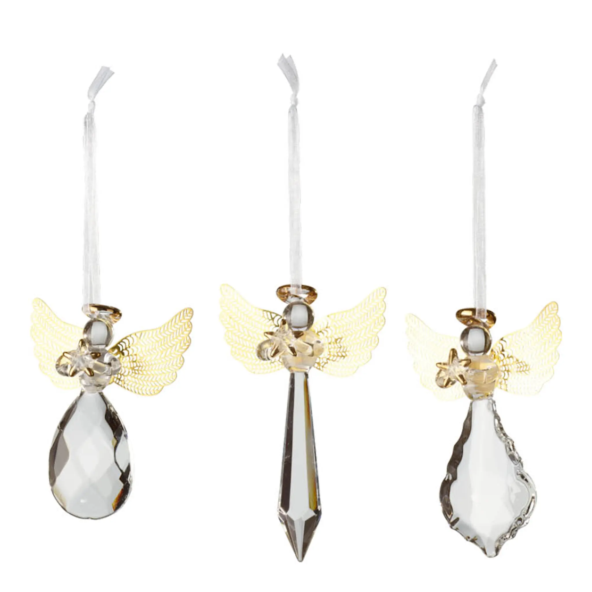 Villeroy & Boch Winter Collage julgranspynt ängel 3 delar klar/guld