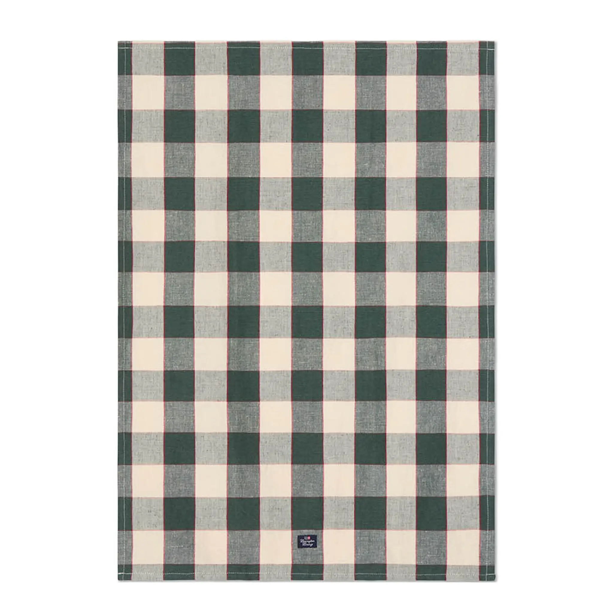 Lexington Kökshandduk linne/bomull 50x70 cm rutig grön/ljusbeige/röd