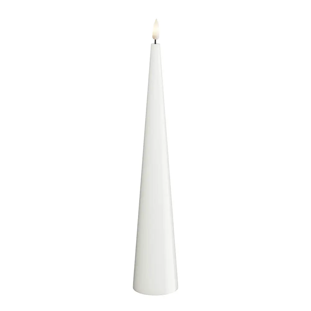 LED-kartiokynttilä 5 x 28 cm valkoinen