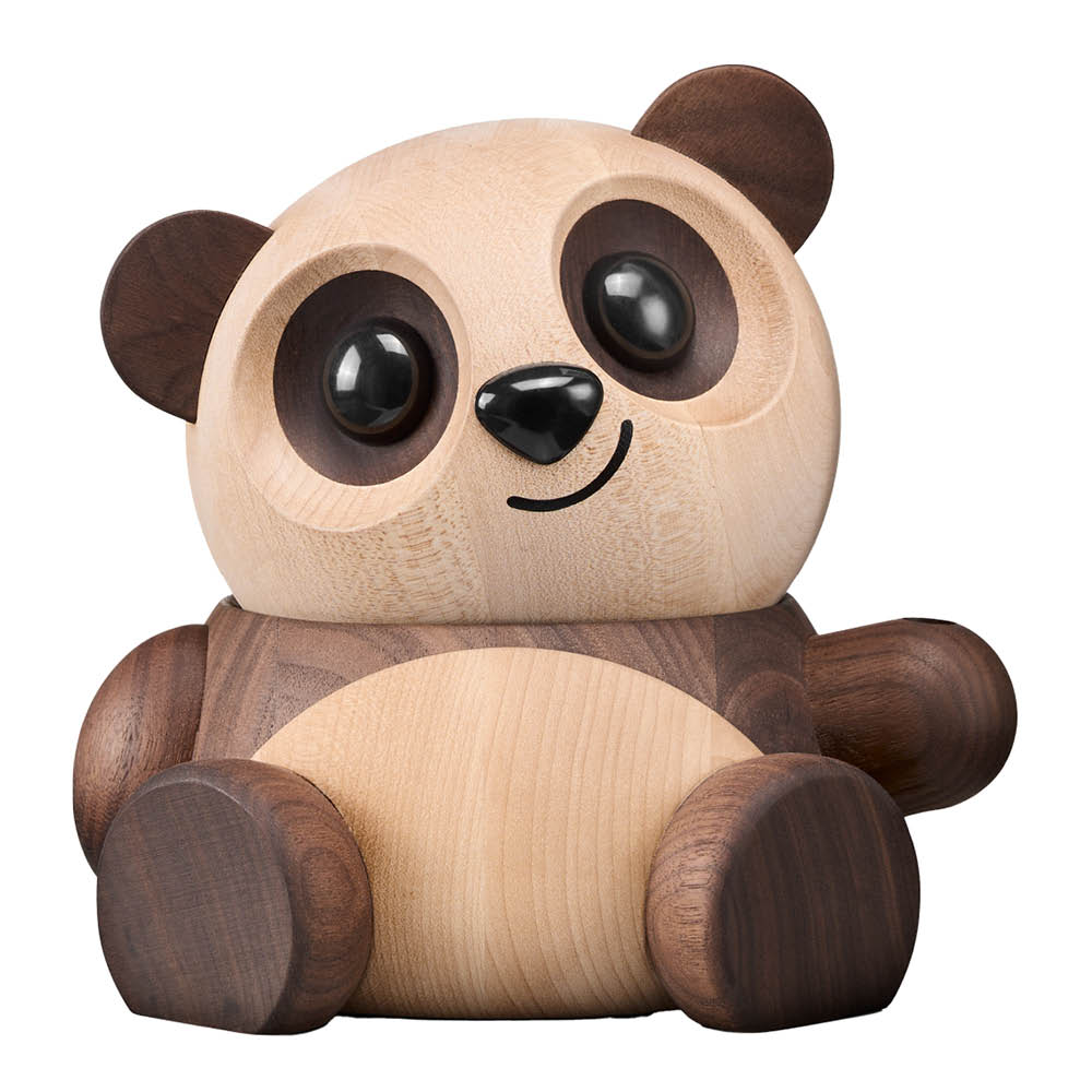 FableWood Bao Bao panda träfigur 16 cm ask/valnöt