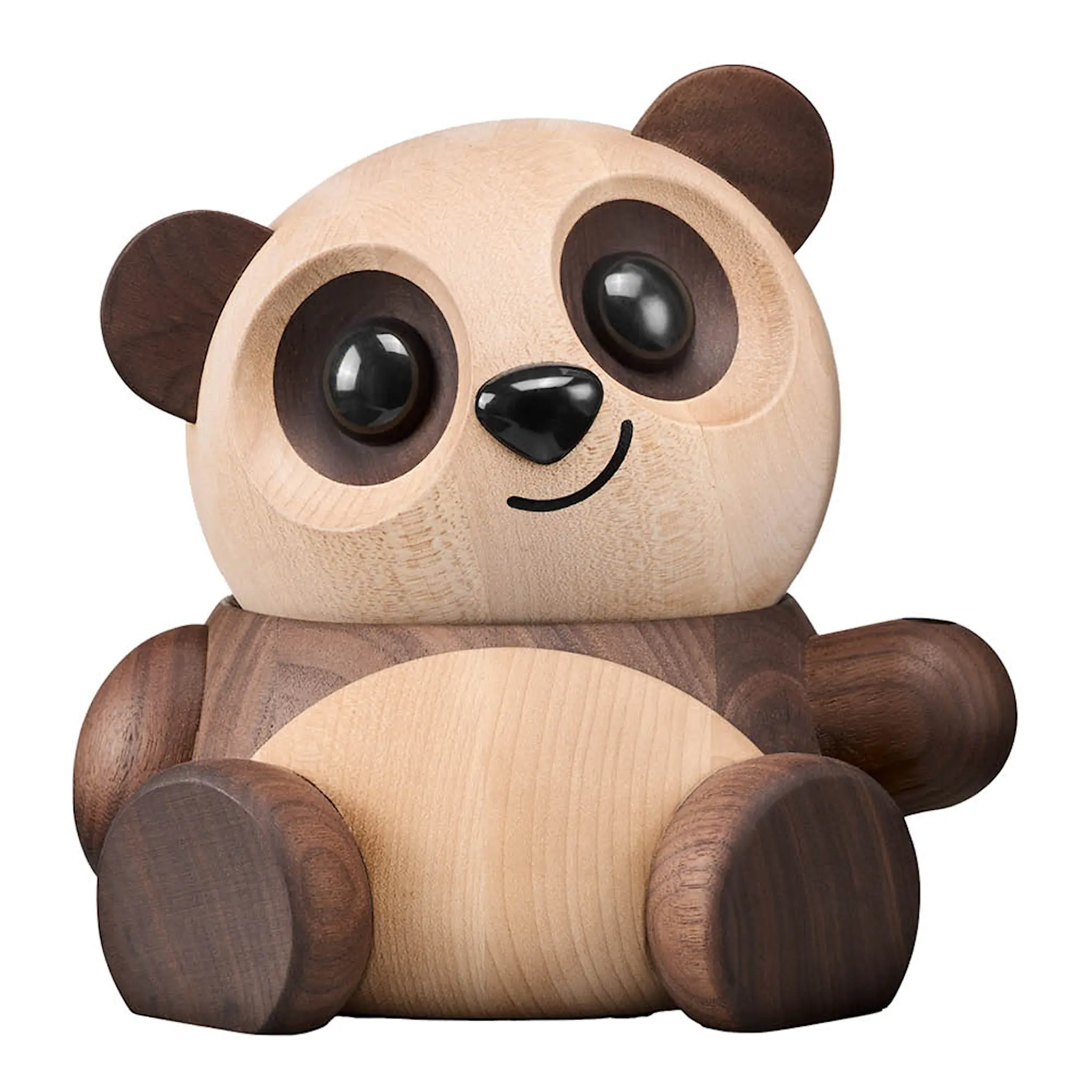 FableWood Bao Bao panda träfigur 16 cm ask/valnöt