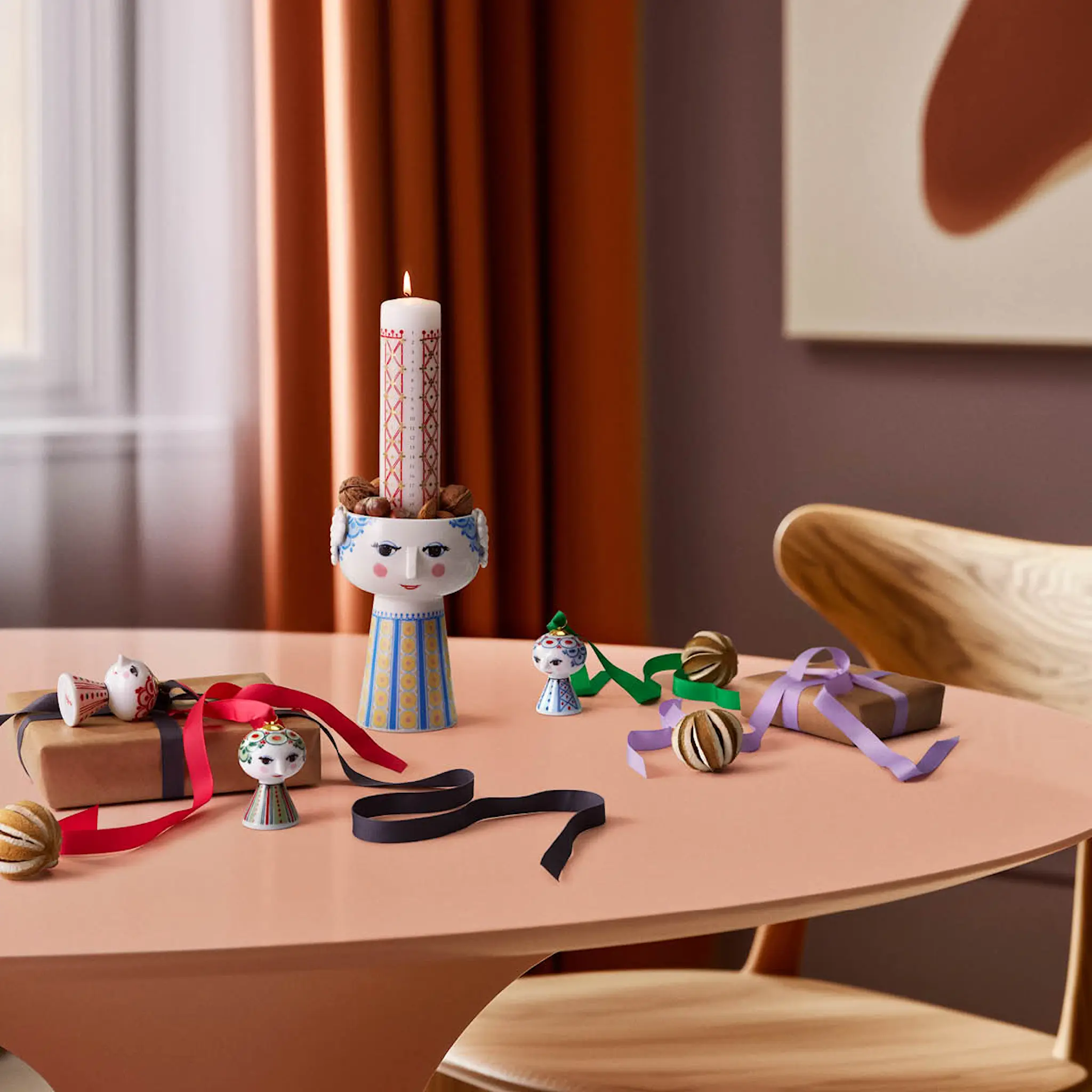 Bjørn Wiinblad Eva juleoppheng 2025 7,5 cm rød hover