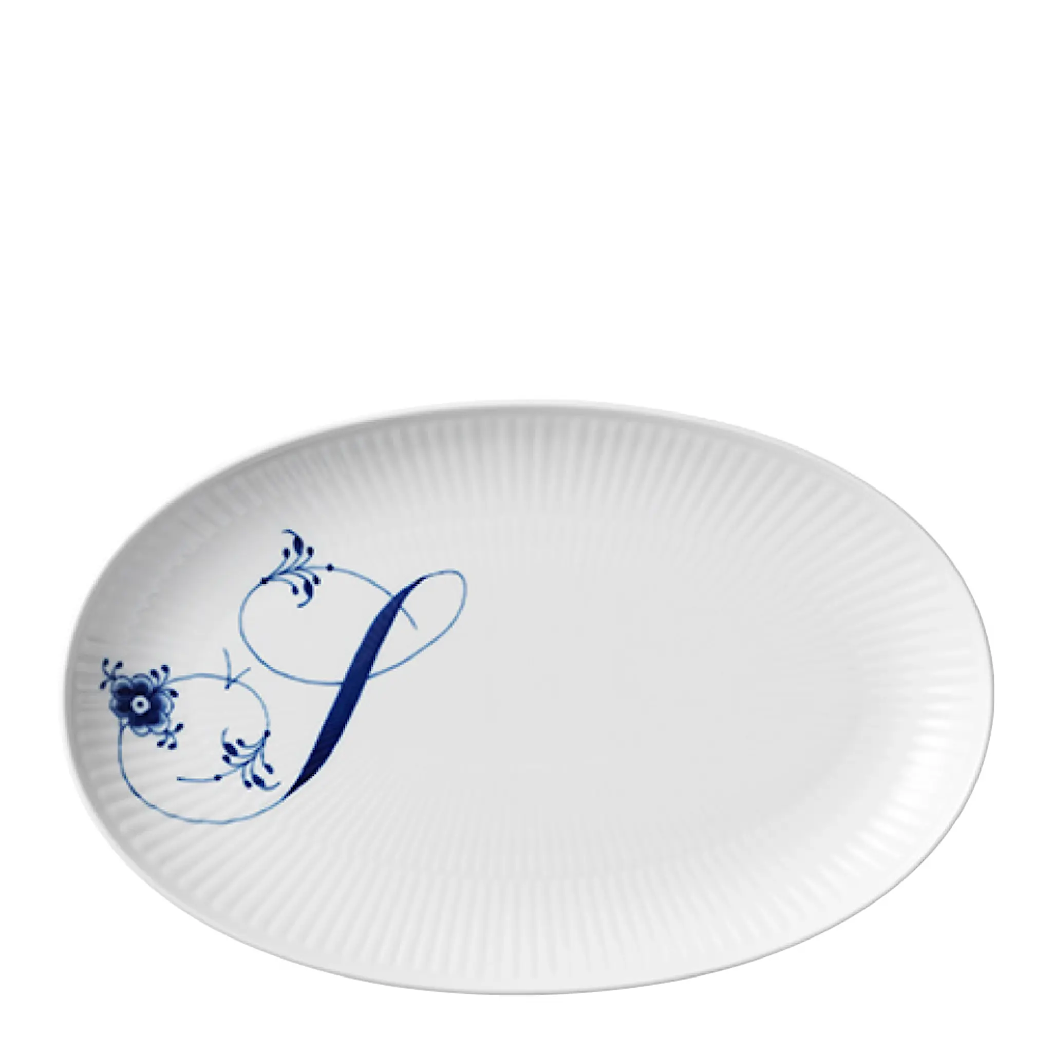 Royal Copenhagen Alphabet Collection tallrik oval S 23 cm
