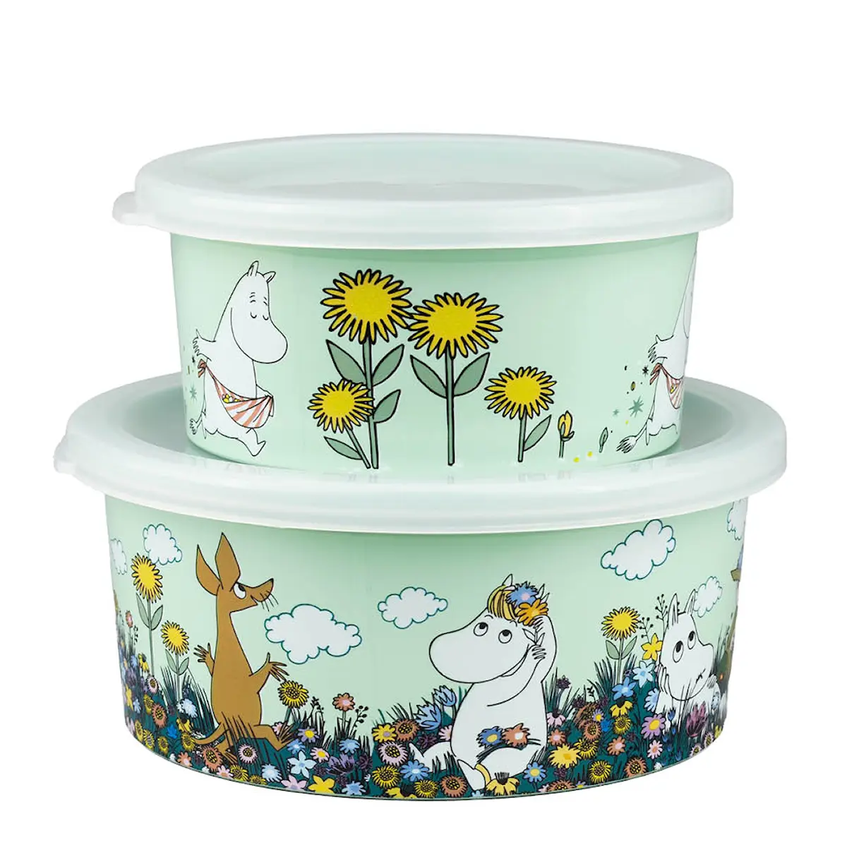 Rätt Start Mumin mellanmålslåda 2-pack Äng