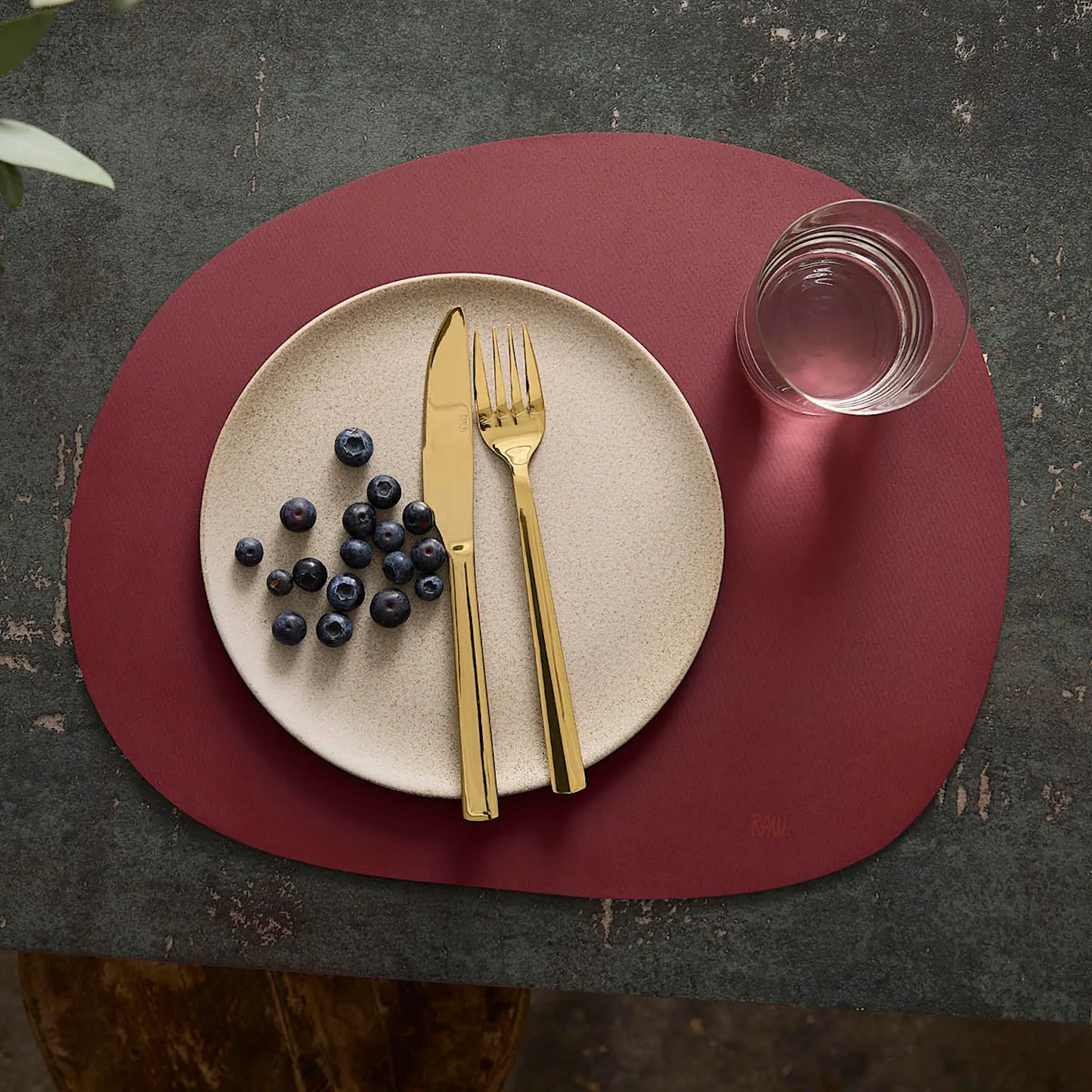 Aida RAW bordstablett silikon 41x33,5 cm Bordeaux