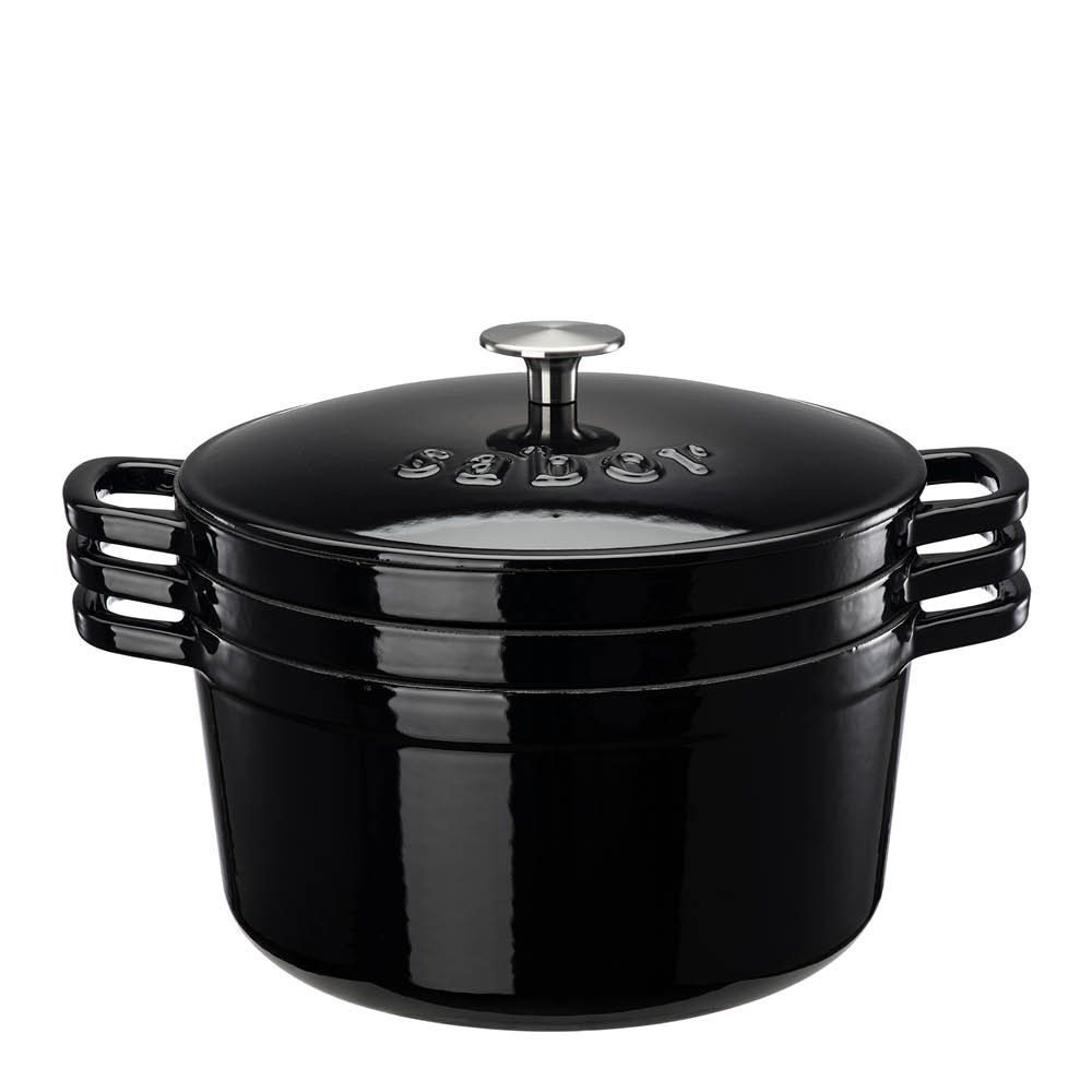 Sabor Classic valurautapatasetti 3 kpl 1,6 L + 3 L + 4,9 L musta