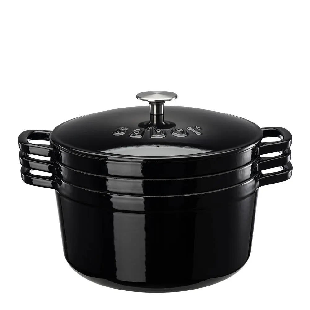 Classic valurautapatasetti 3 kpl 1,6 L + 3 L + 4,9 L musta