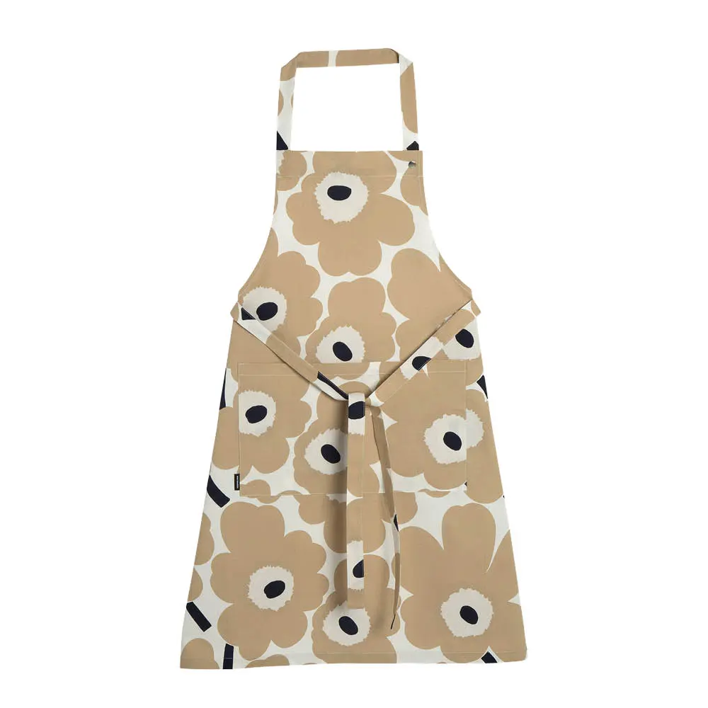 Pieni Unikko forkle 85 cm hvit/beige/blå