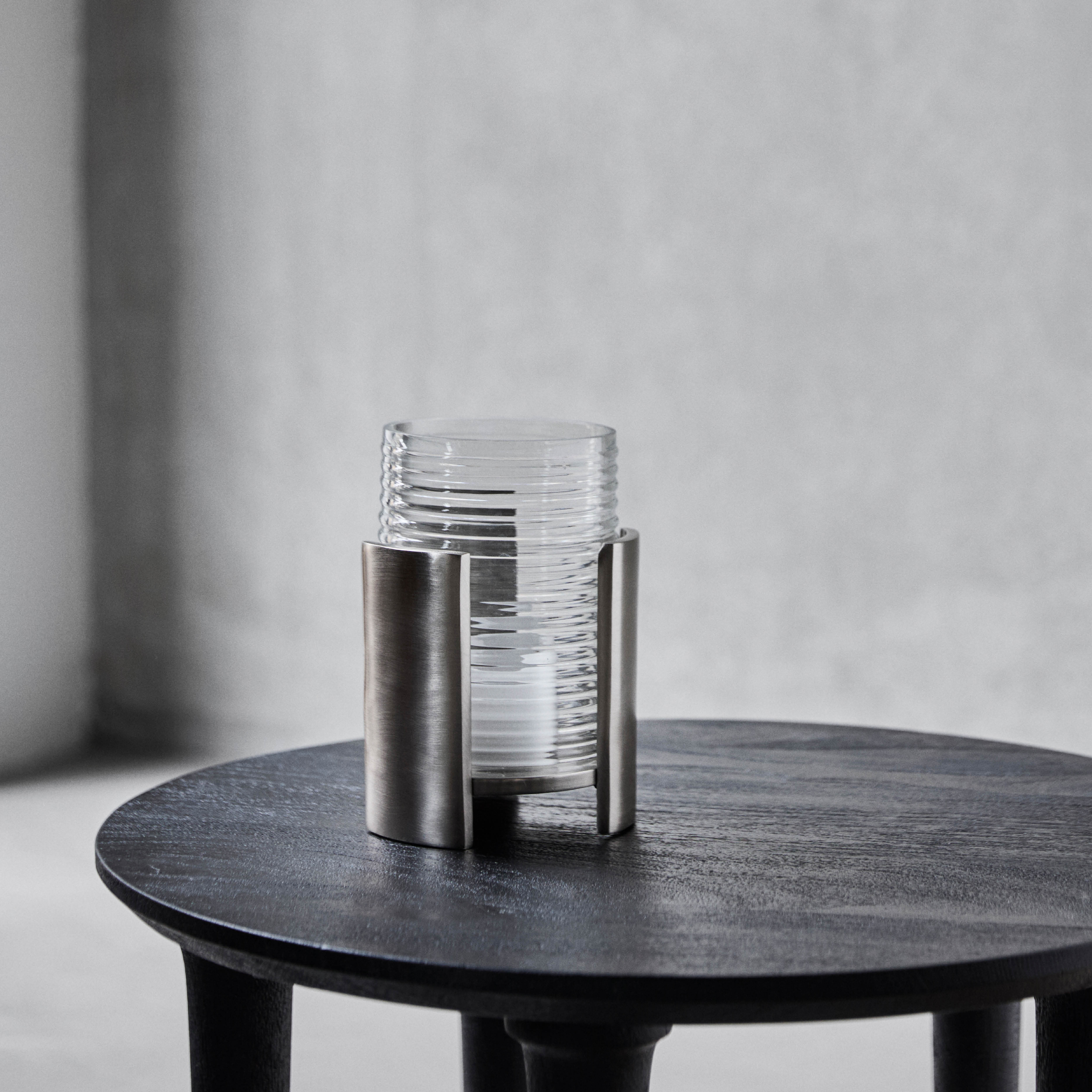House Doctor Indie ljuslykta 20 cm klar/silverfinish