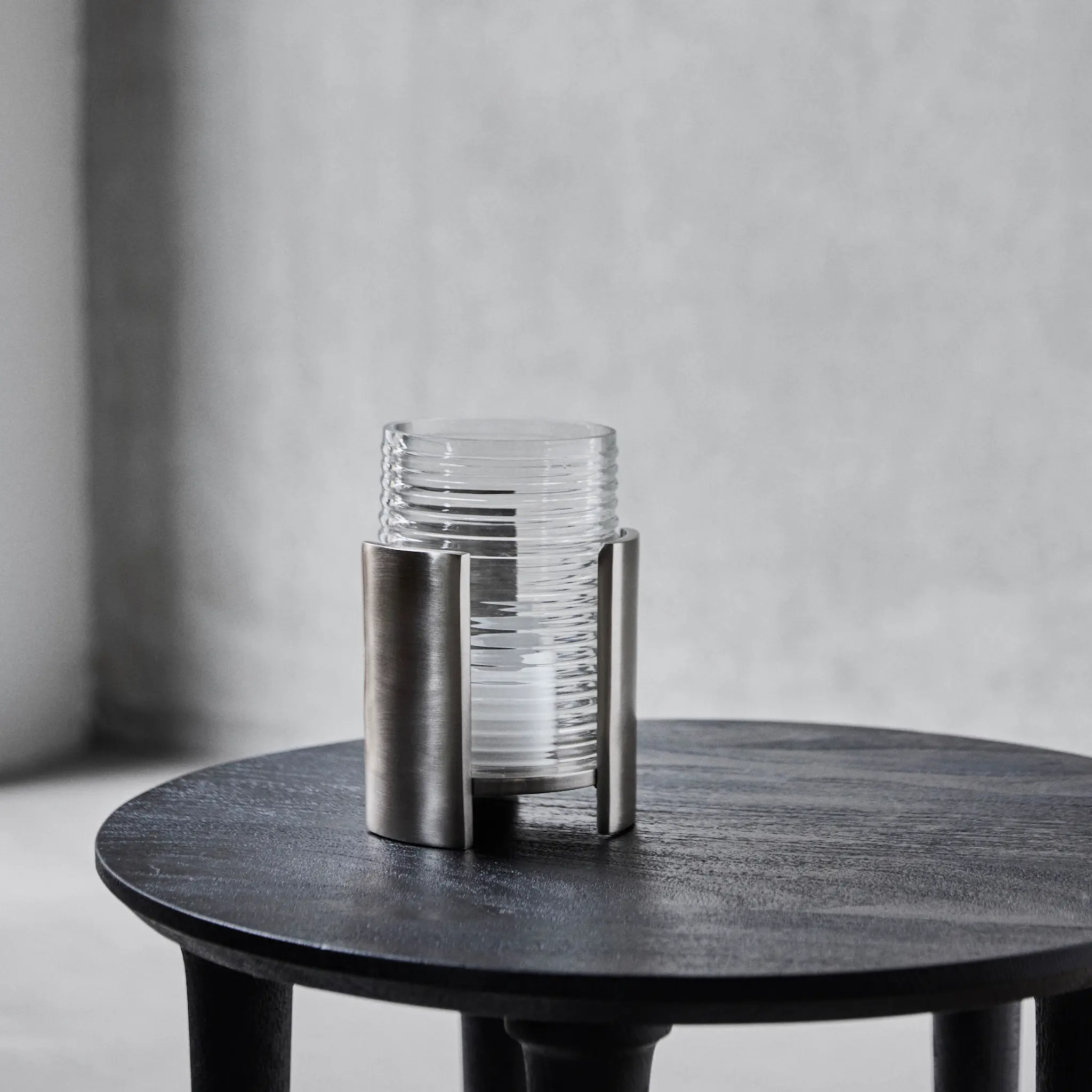 House Doctor Indie ljuslykta 20 cm klar/silverfinish