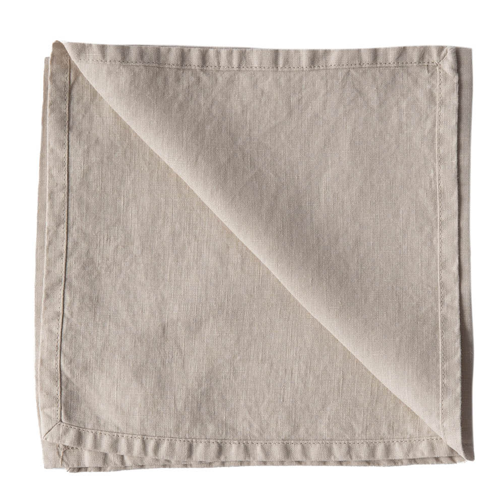 Tell Me More - Lautasliina pellava 45x45 cm Warm Grey
