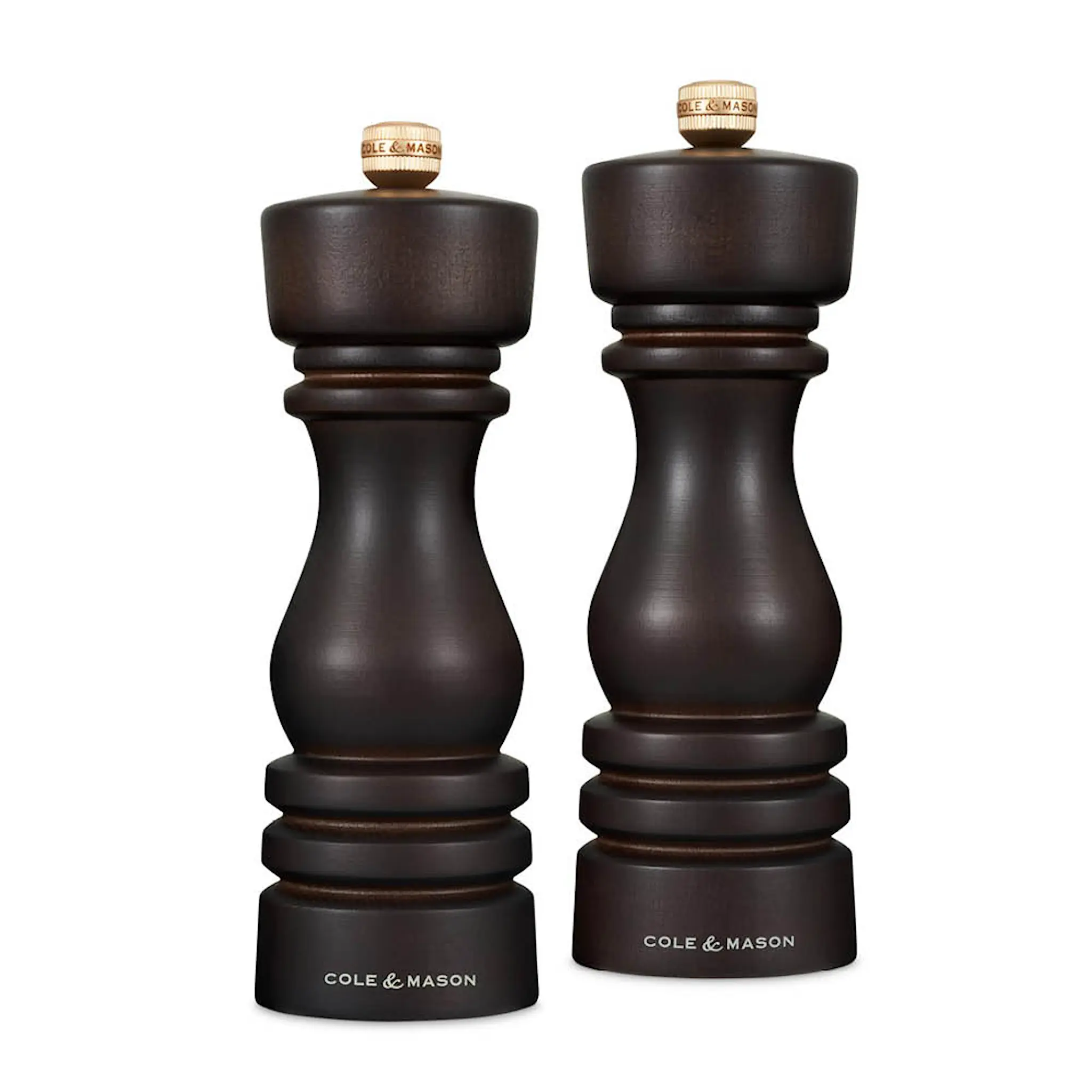 Cole & Mason London salt- og pepperkvern 18 cm 2 stk brun