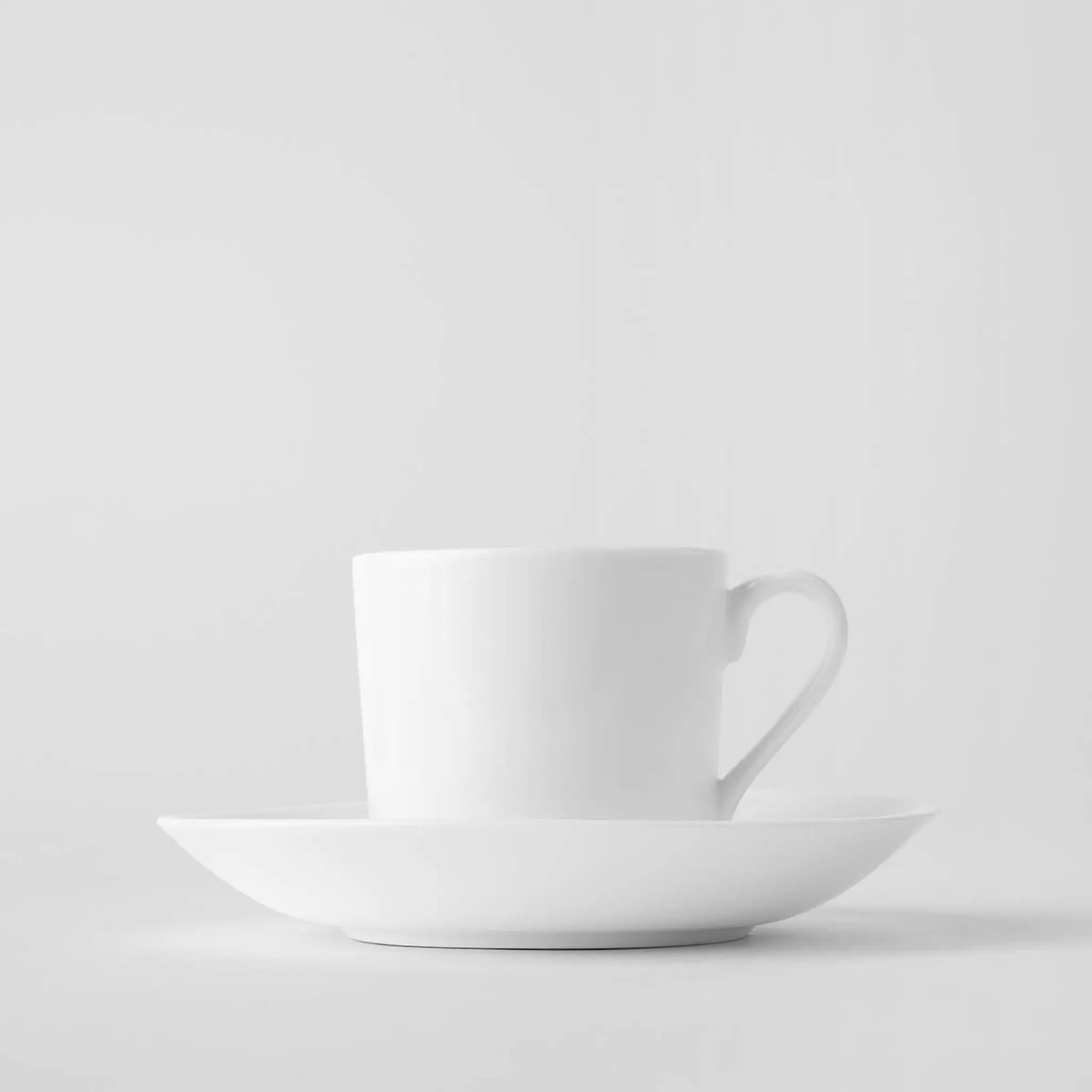 Gustafsberg Bas rak kaffekopp med fat 15 cl vit