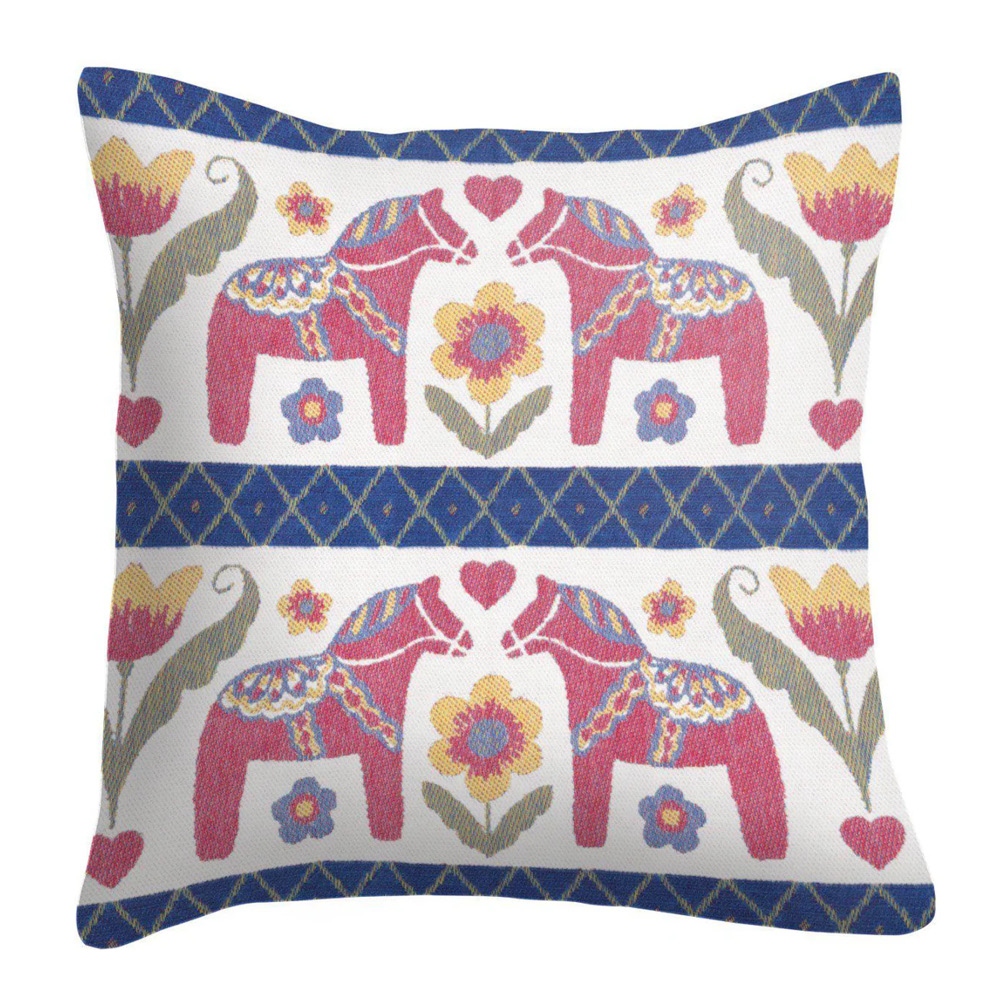 Ekelund Dalahäst Parhästar kuddfodral 40x40 cm