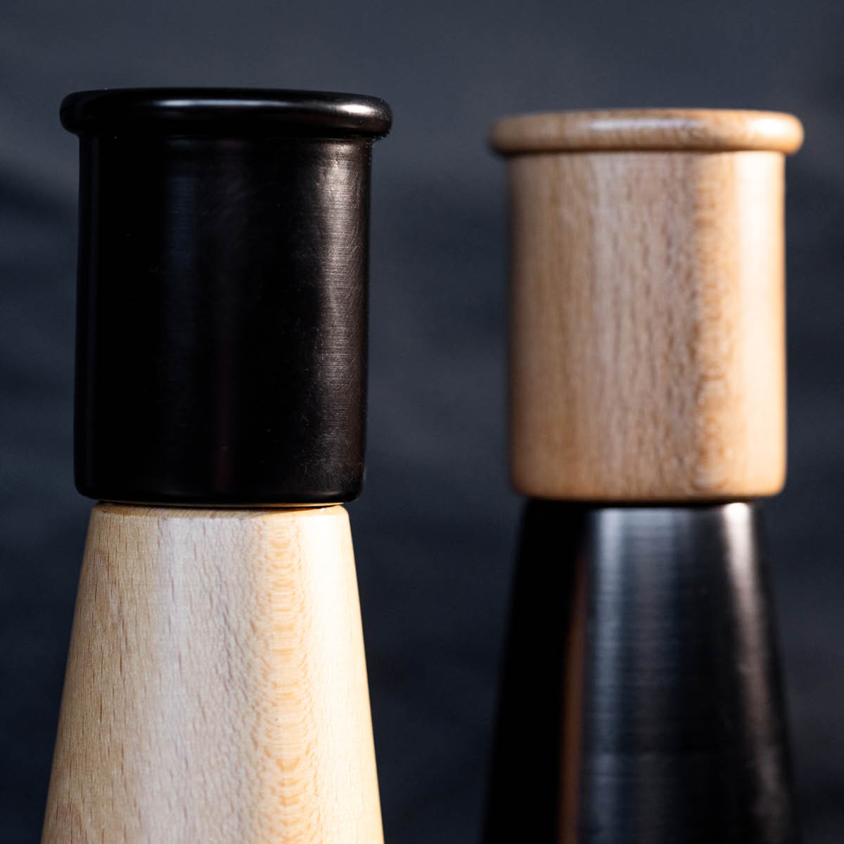 Sagaform Gurken salt- och pepparkvarn 15 cm 2-pack svart/brun