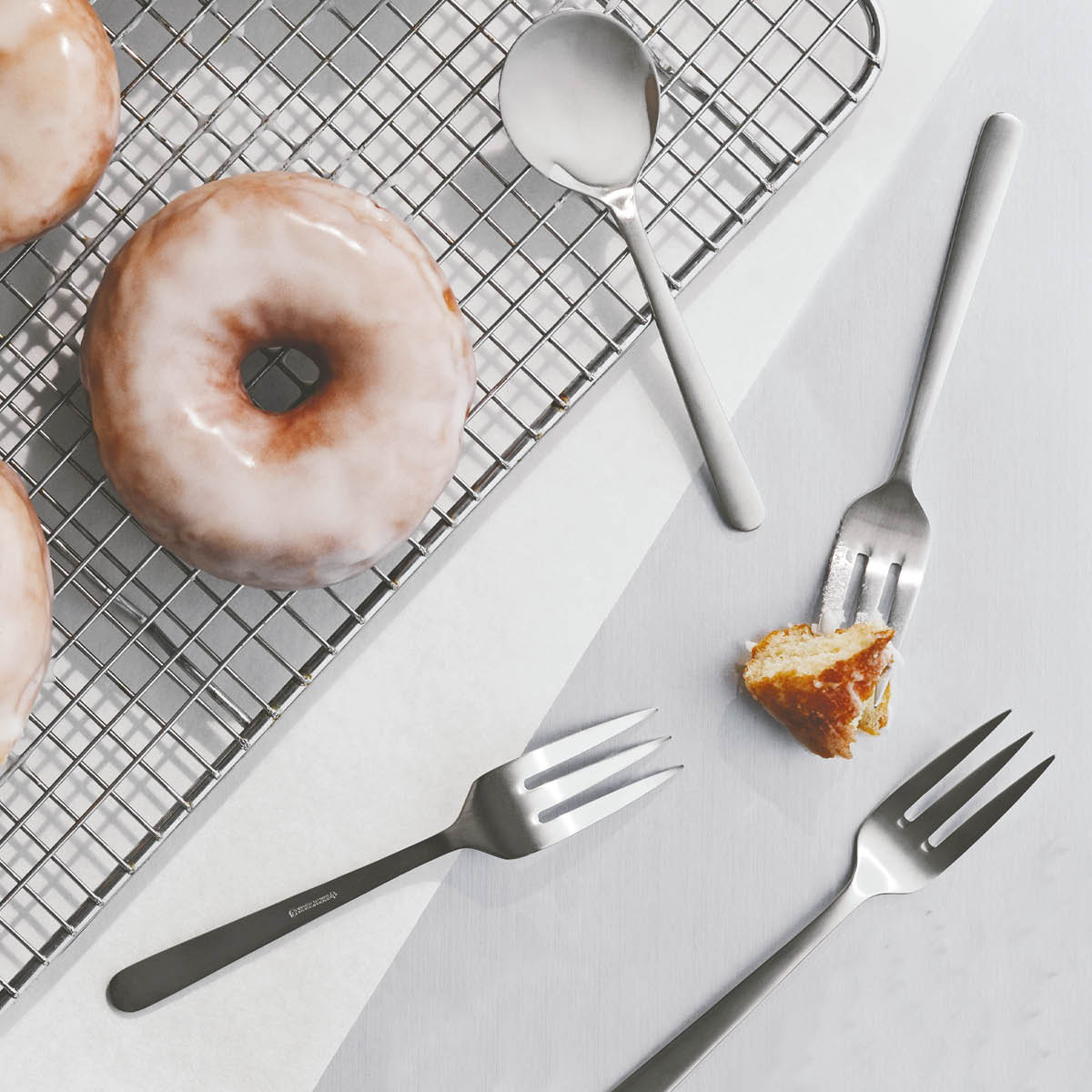 Kay Bojesen Grand Prix kakegaffel 15 cm matt stål