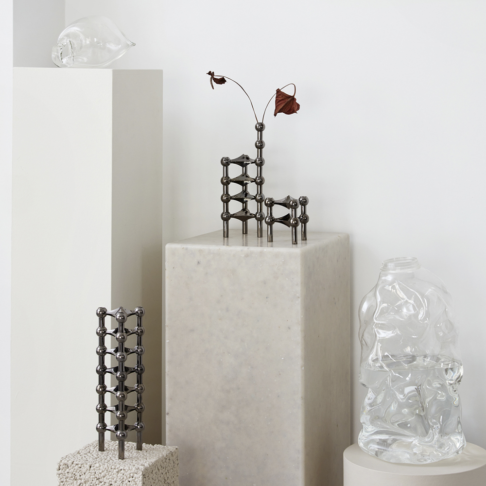 Stoff Nagel Stoff Nagel Kynttilänjalka 3 kpl Musta kromi