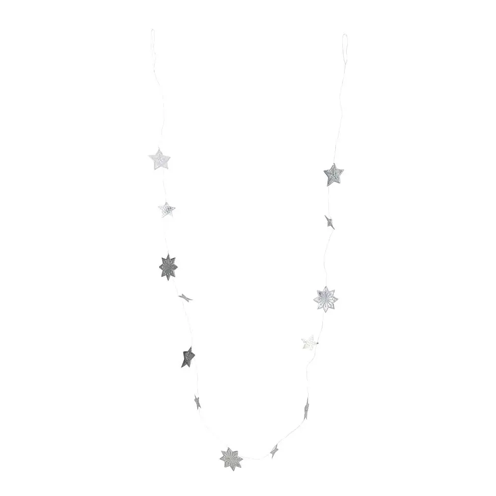 Stars girlander 200 cm sølv