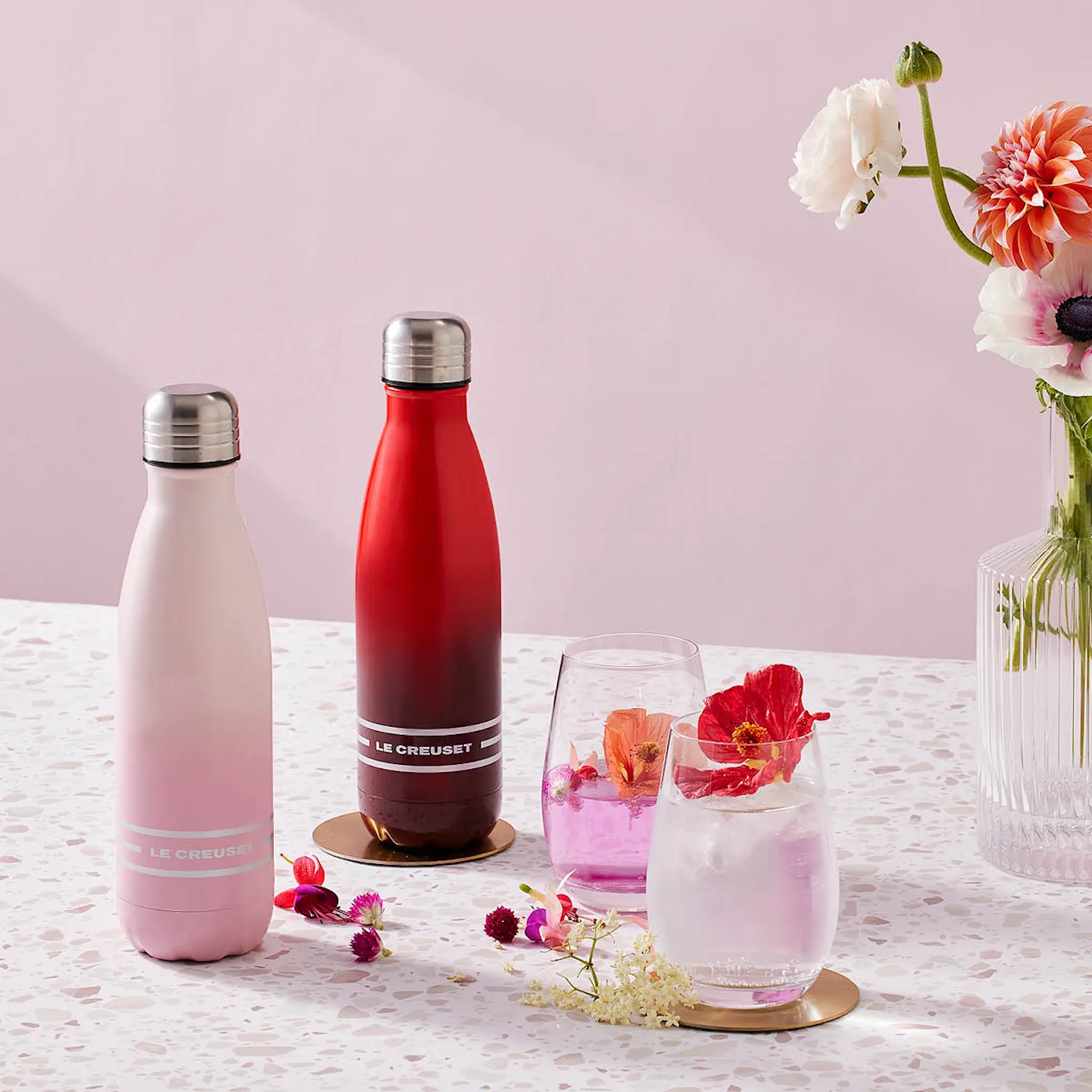 Le Creuset Vattenflaska 50 cl Rostfritt stål Shell Pink
