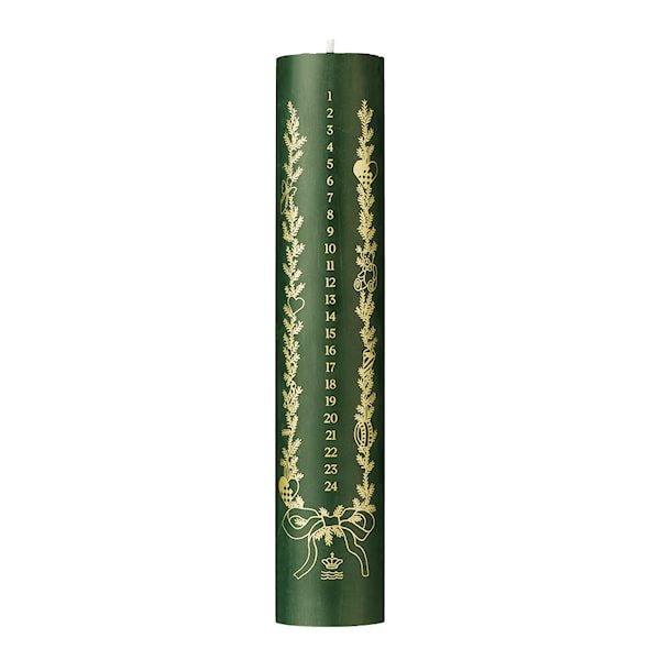 Star Fluted Christmas adventsljus 25 cm grön