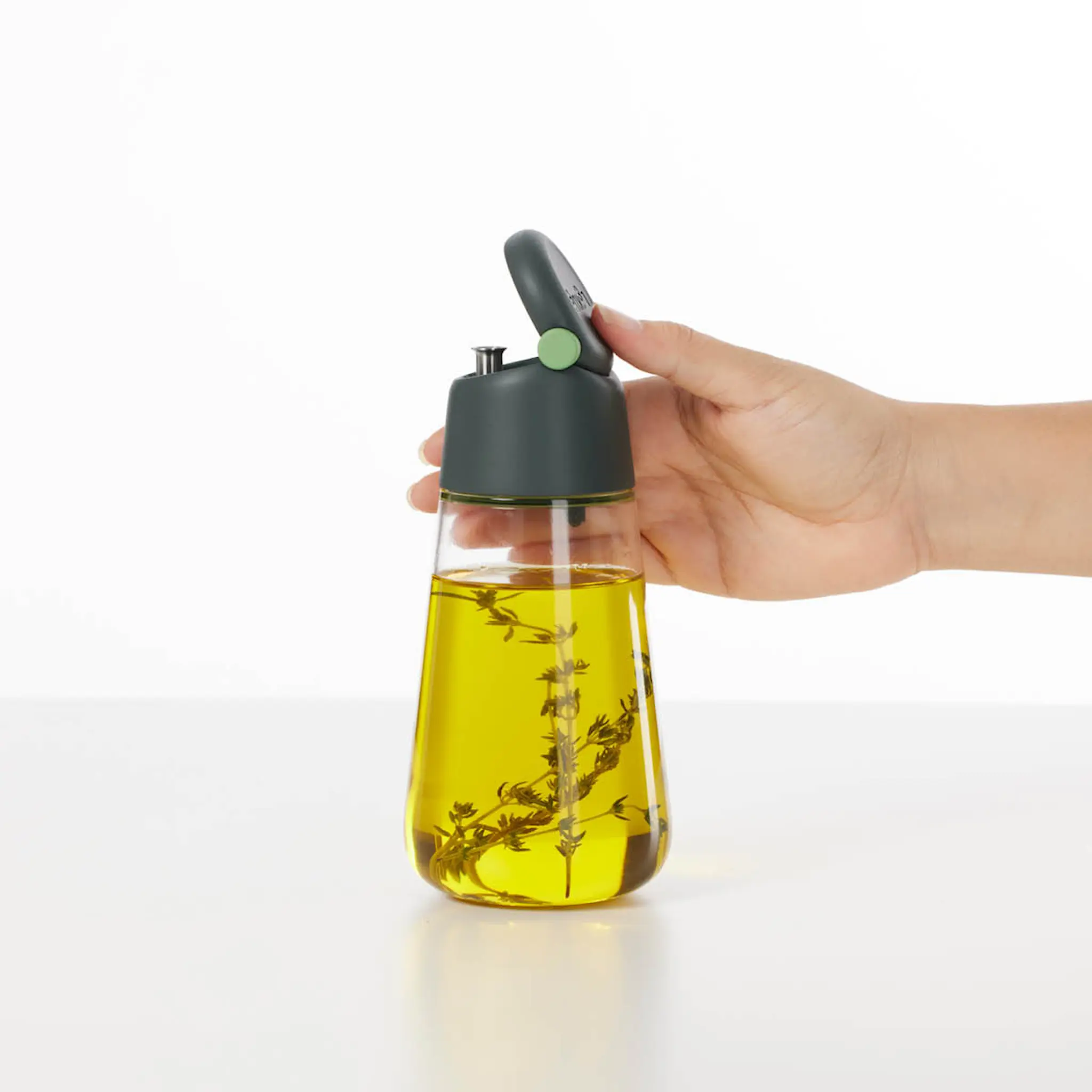 Lékué Oljeflaska / vinägerflaska 400 ml grå/klar