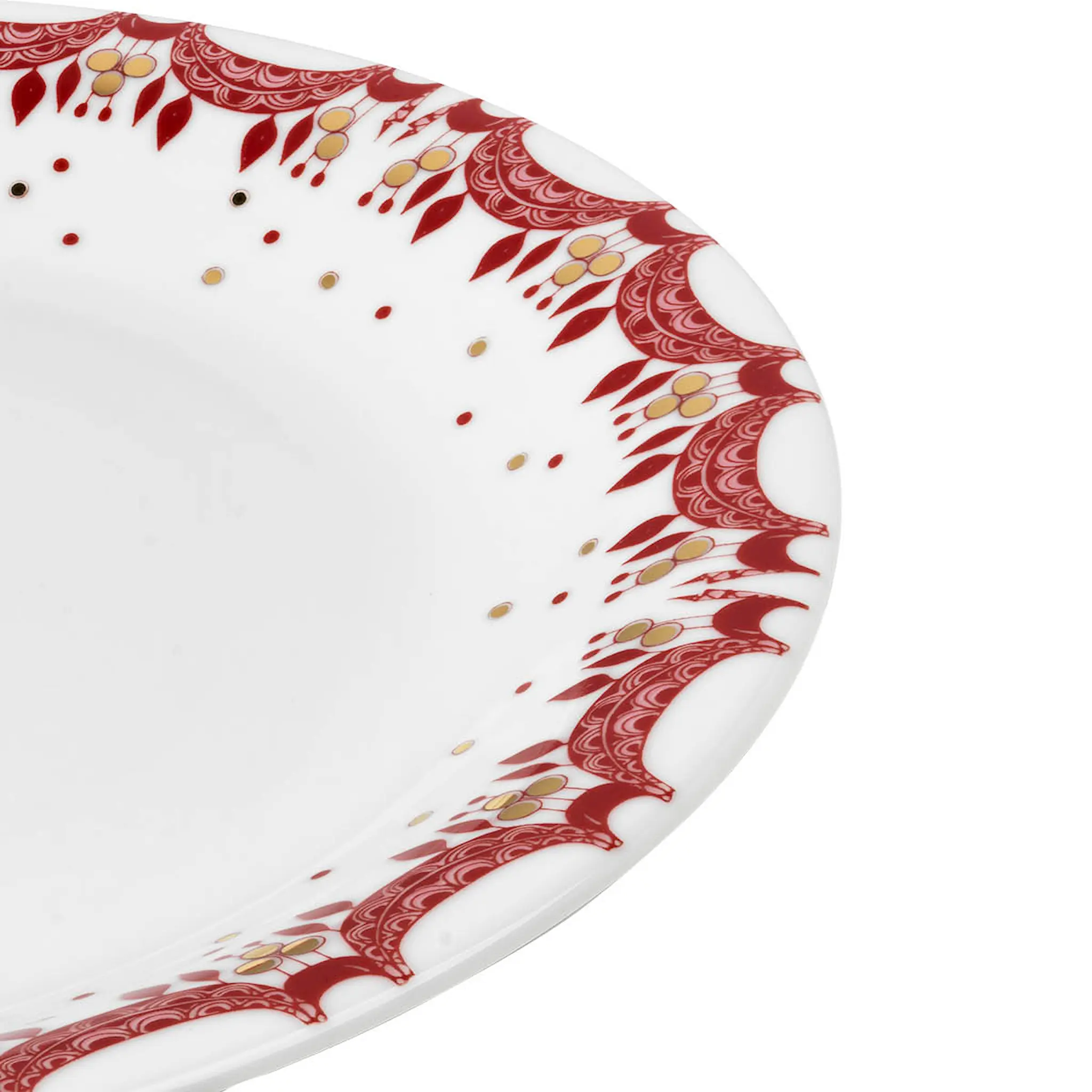 Bjørn Wiinblad Guirlande Lautanen 28 cm Punainen